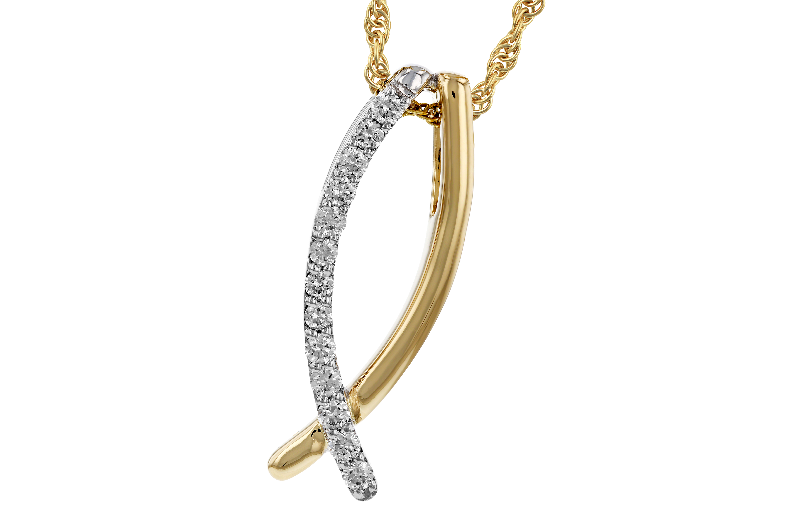 F283-89752: NECKLACE .25 TW