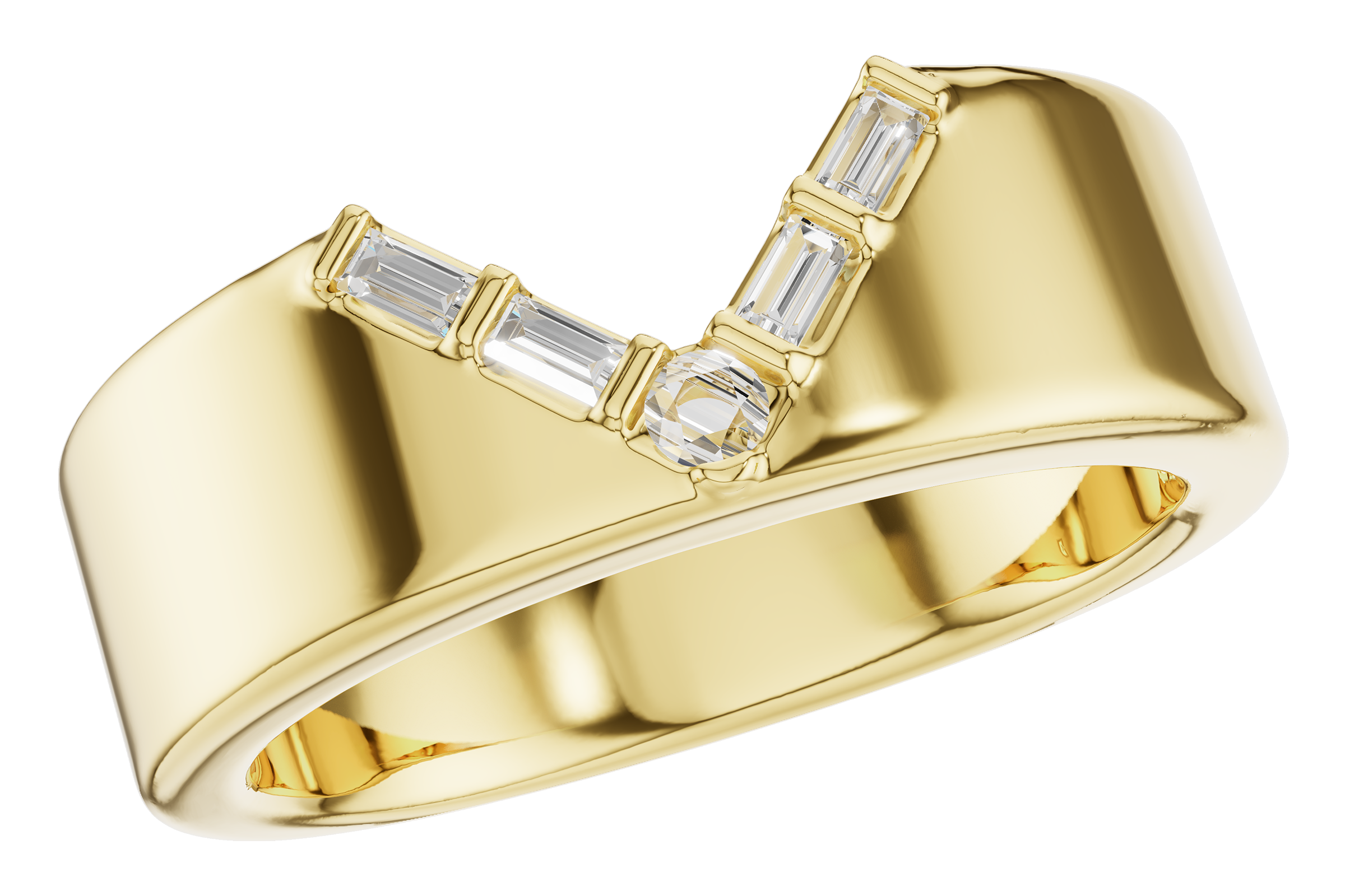 F284-74306: LDS DIA WED RG .07 BAGUETTE .11 TW