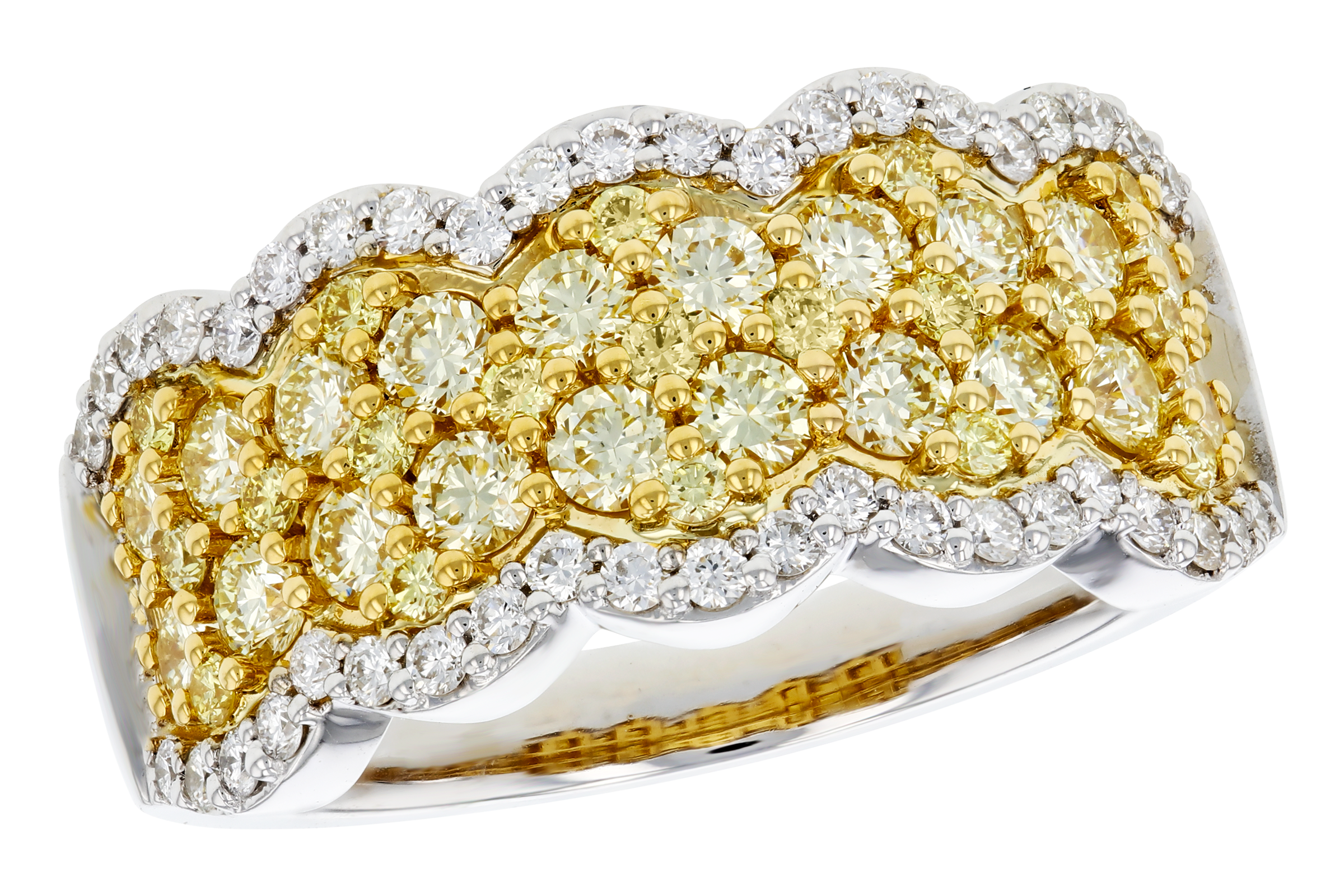 F284-75261: LDS DIA WED RG 1.22 YELLOW DIAS 1.55 TW