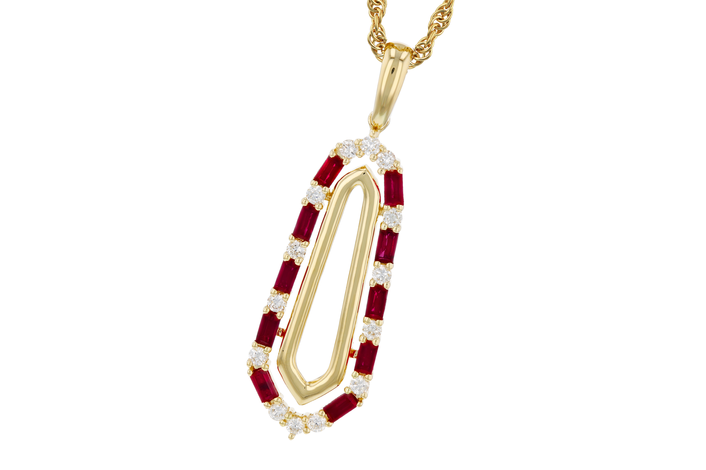 F284-76134: NECKLACE .72 TW RUBY .92 TGW