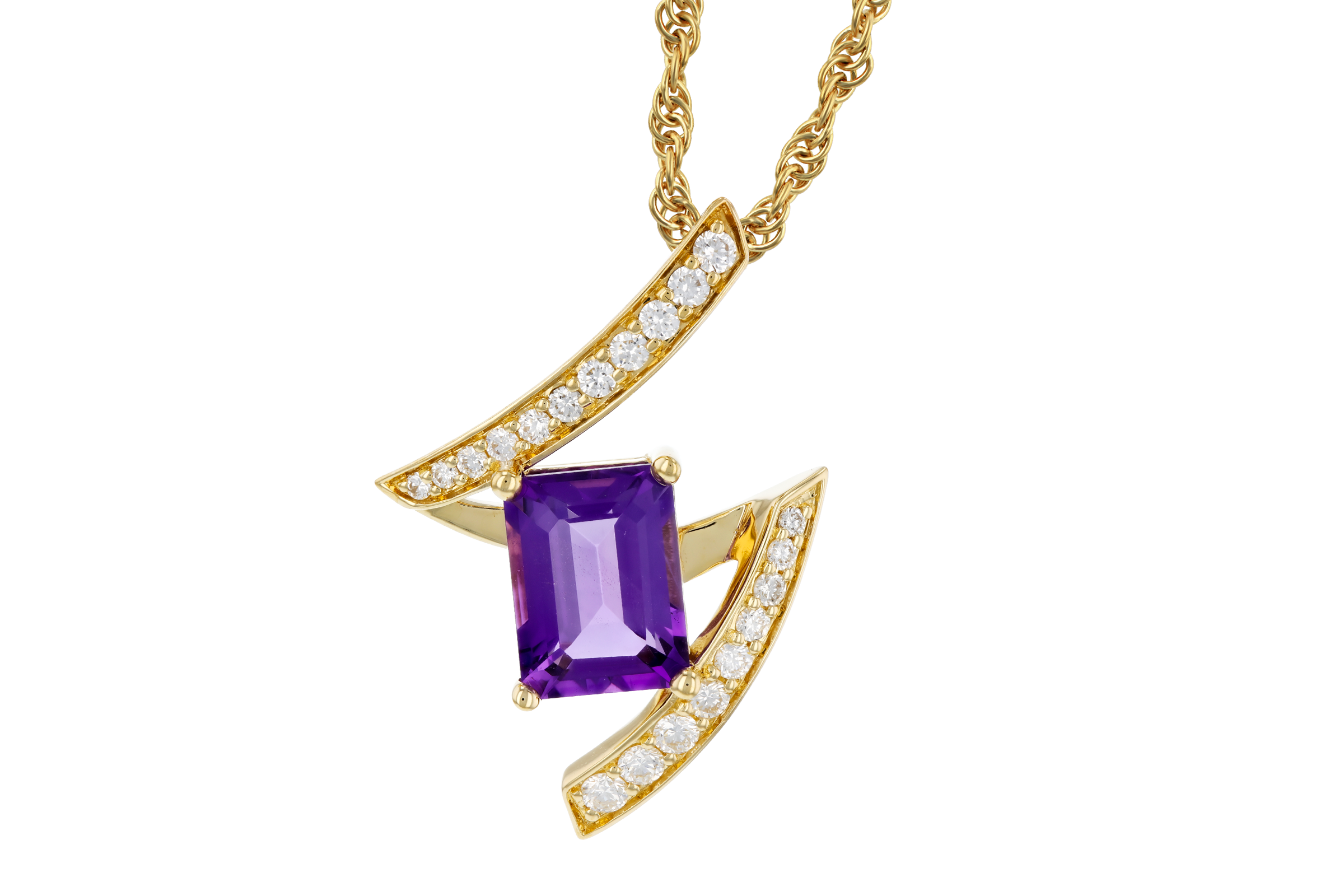 F284-76152: NECKLACE 1.36 AMETHYST 1.56 TGW (8x6MM AMY)