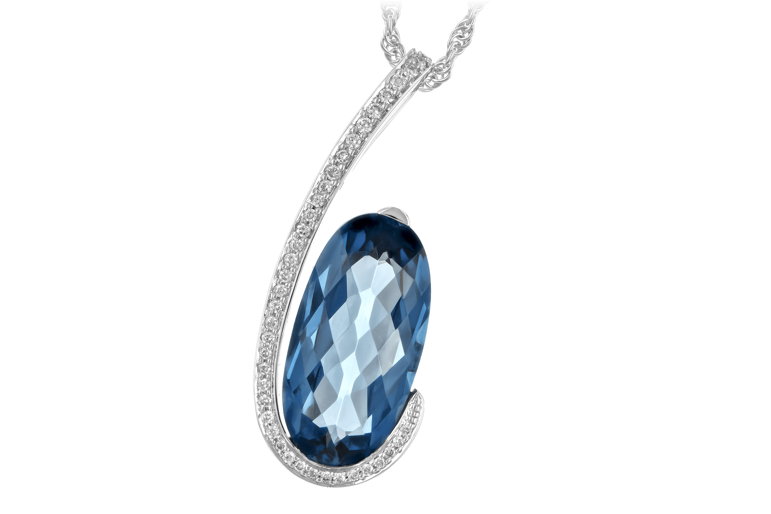 G198-37997: NECK 4.48 LONDON BLUE TOPAZ 4.60 TGW