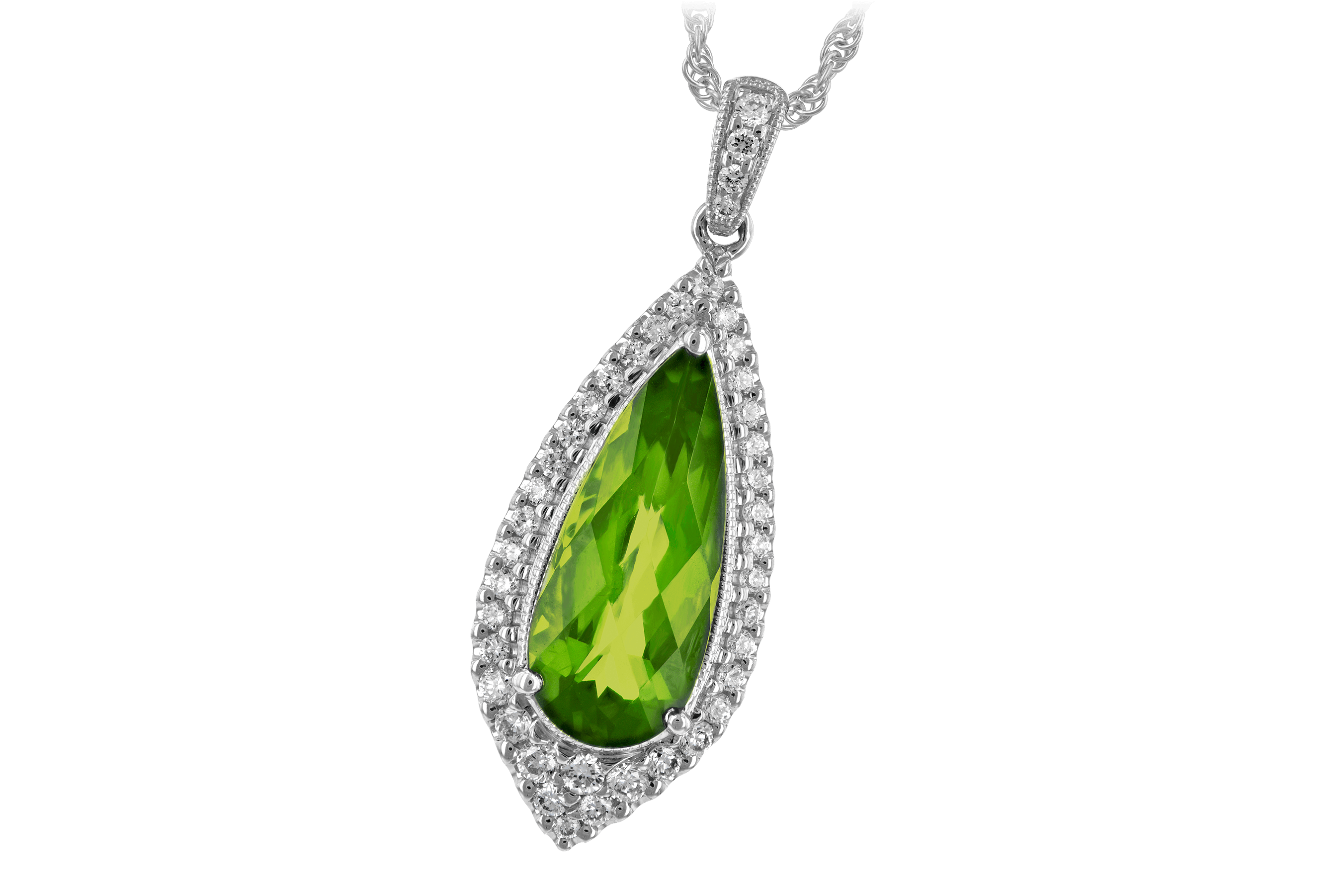 G198-39743: NECK 1.90 PERIDOT 2.15 TGW
