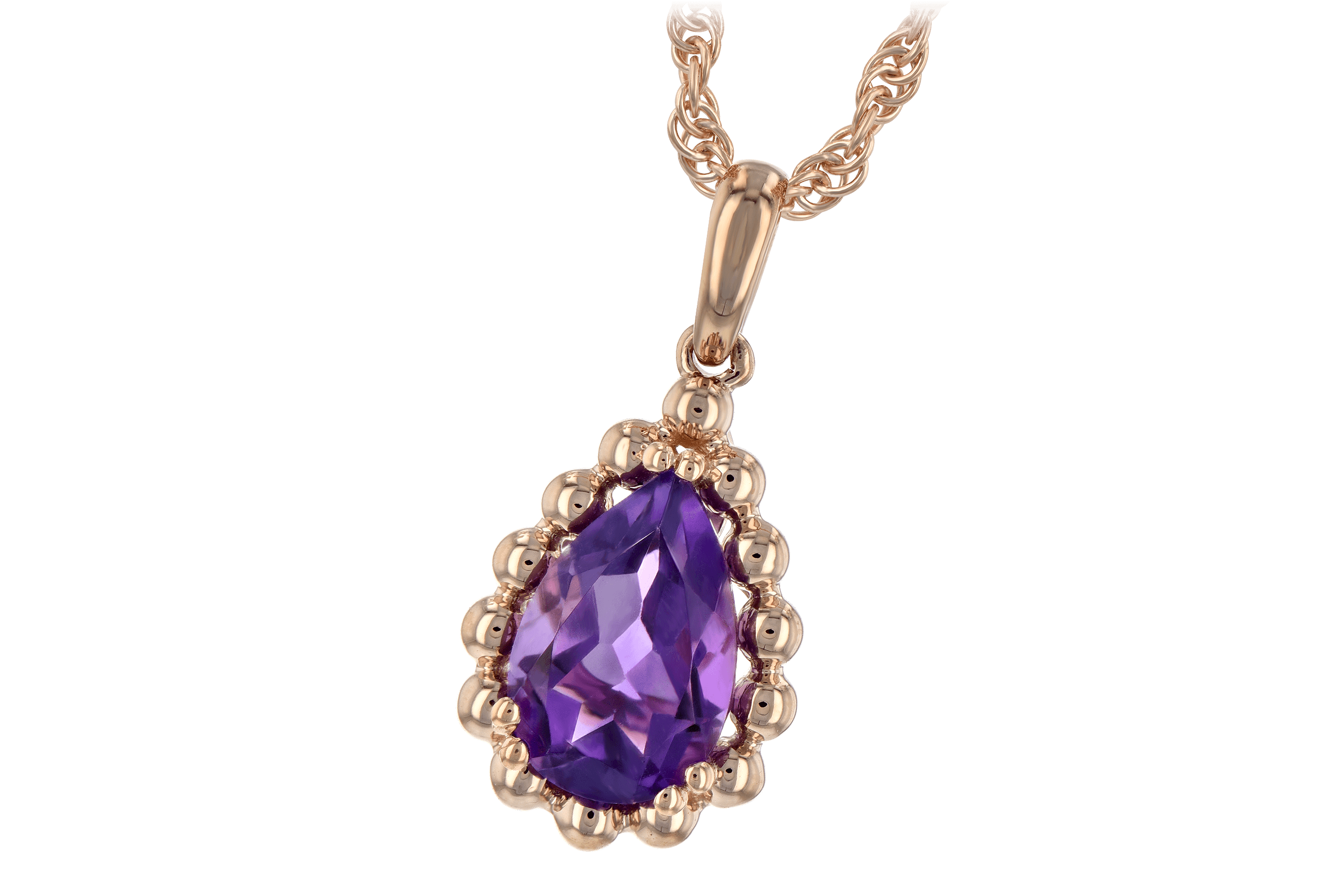 G198-40706: NECKLACE 1.06 CT AMETHYST