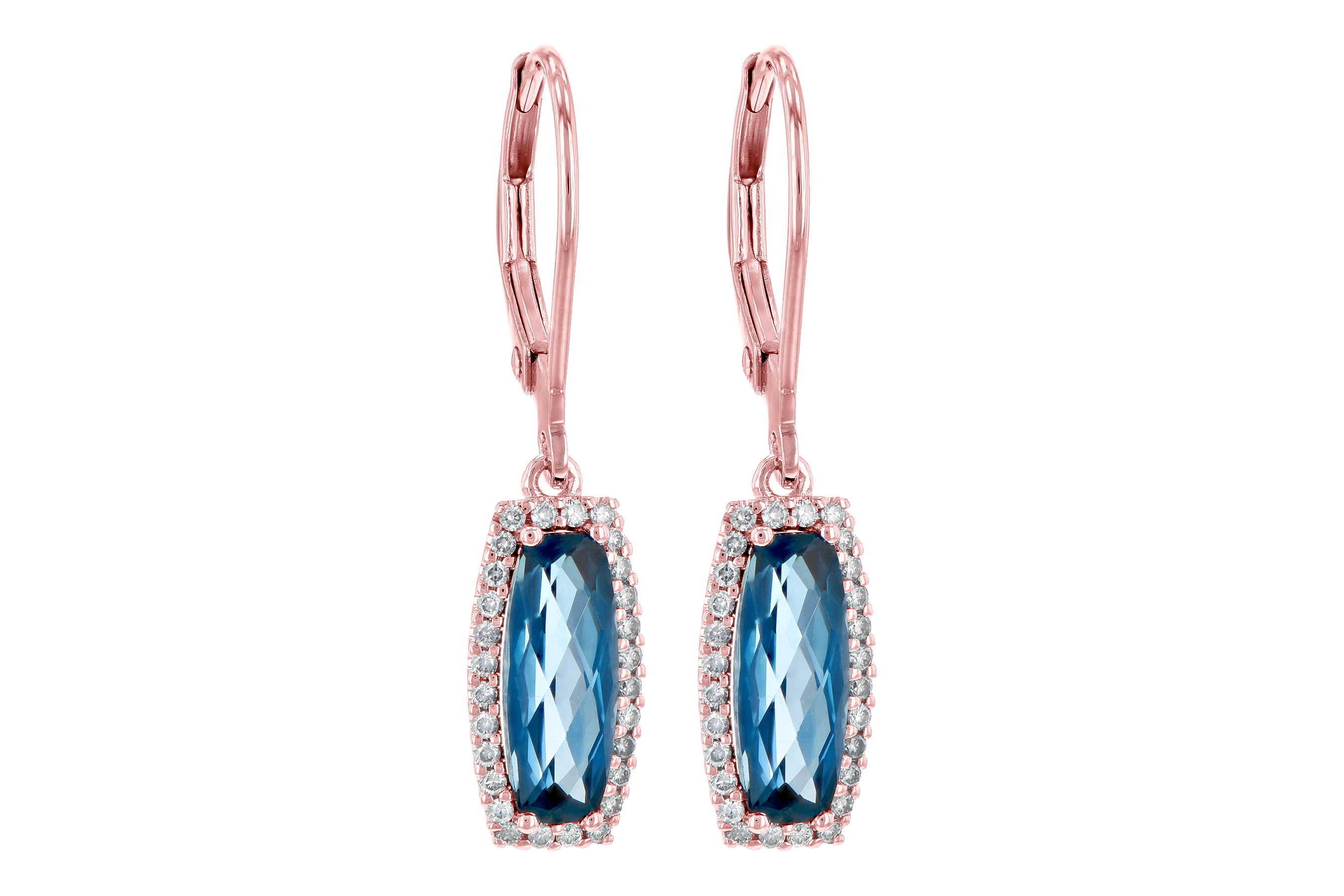 G199-33397: EARR 2.10 LONDON BLUE TOPAZ 2.28 TGW