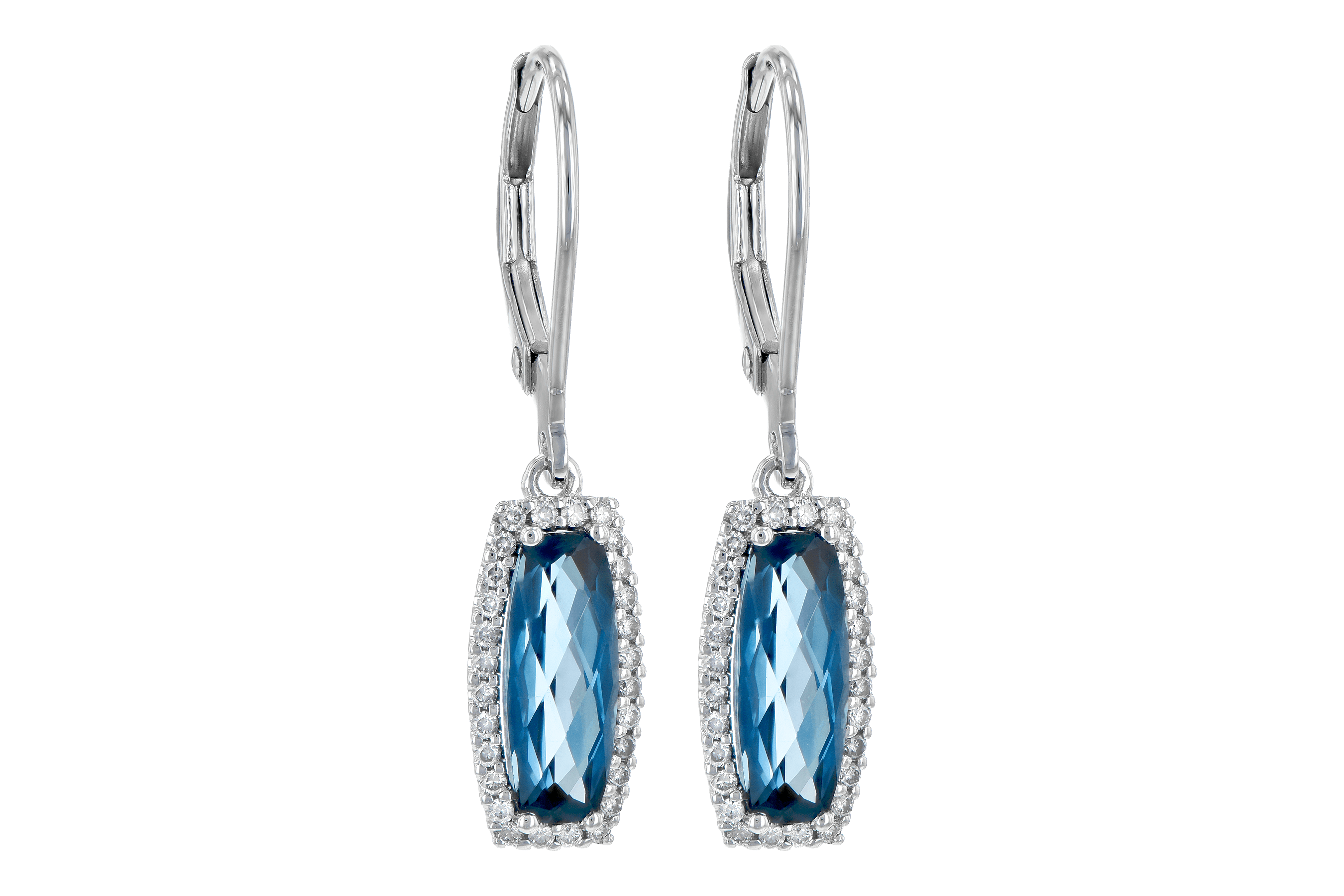 G199-33397: EARR 2.10 LONDON BLUE TOPAZ 2.28 TGW