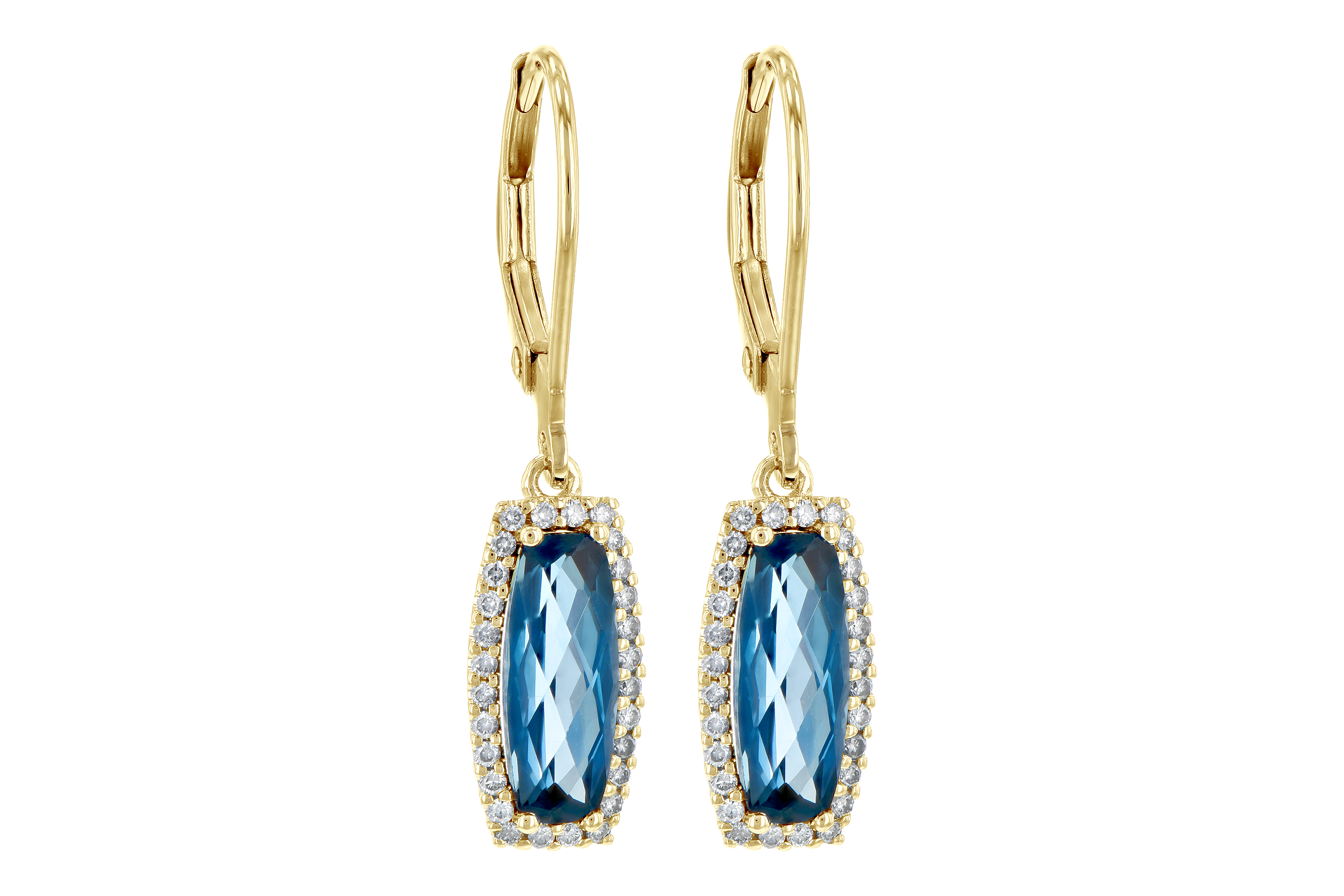 G199-33397: EARR 2.10 LONDON BLUE TOPAZ 2.28 TGW