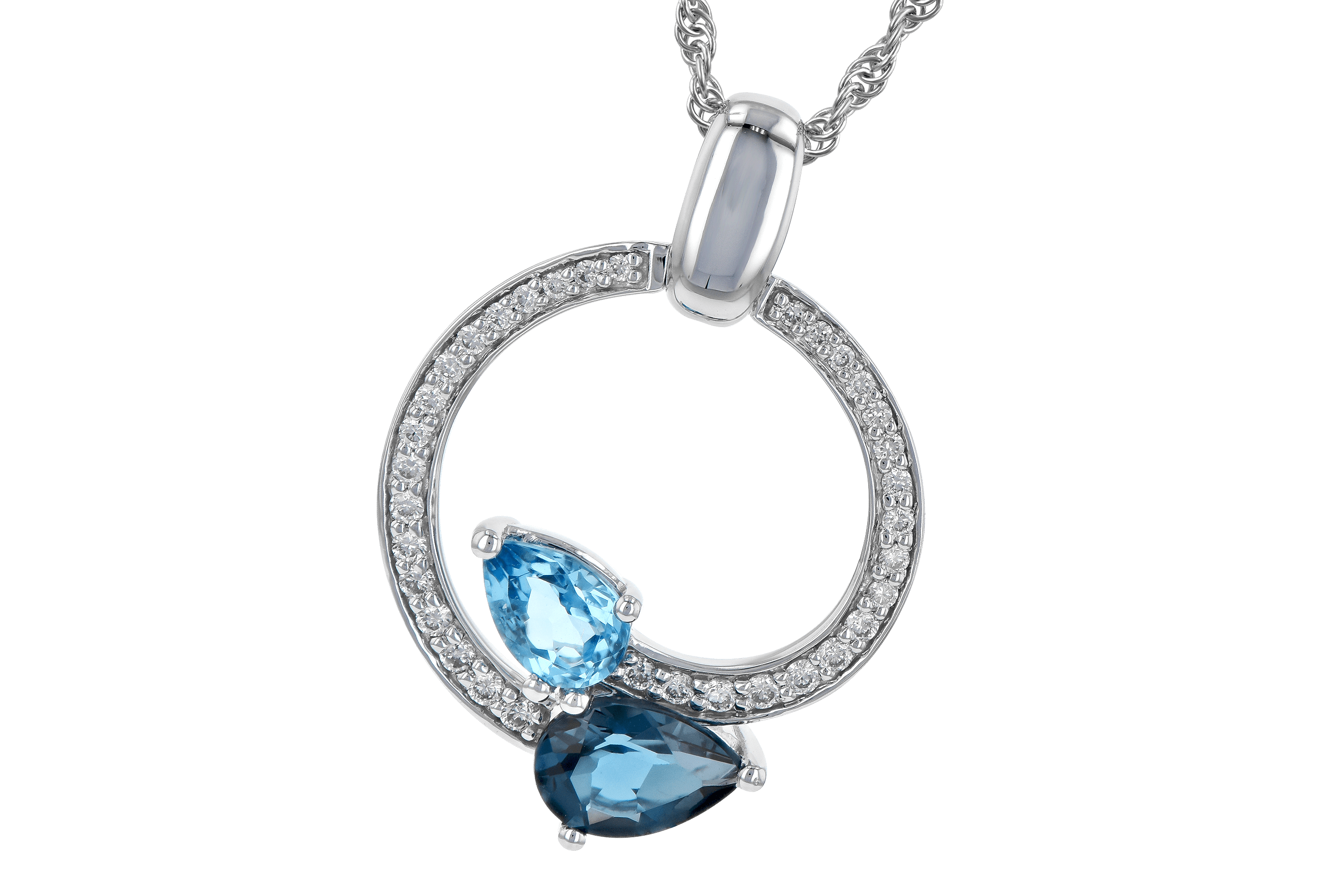 G199-34315: NECK 1.22 BLUE TOPAZ 1.40 TGW