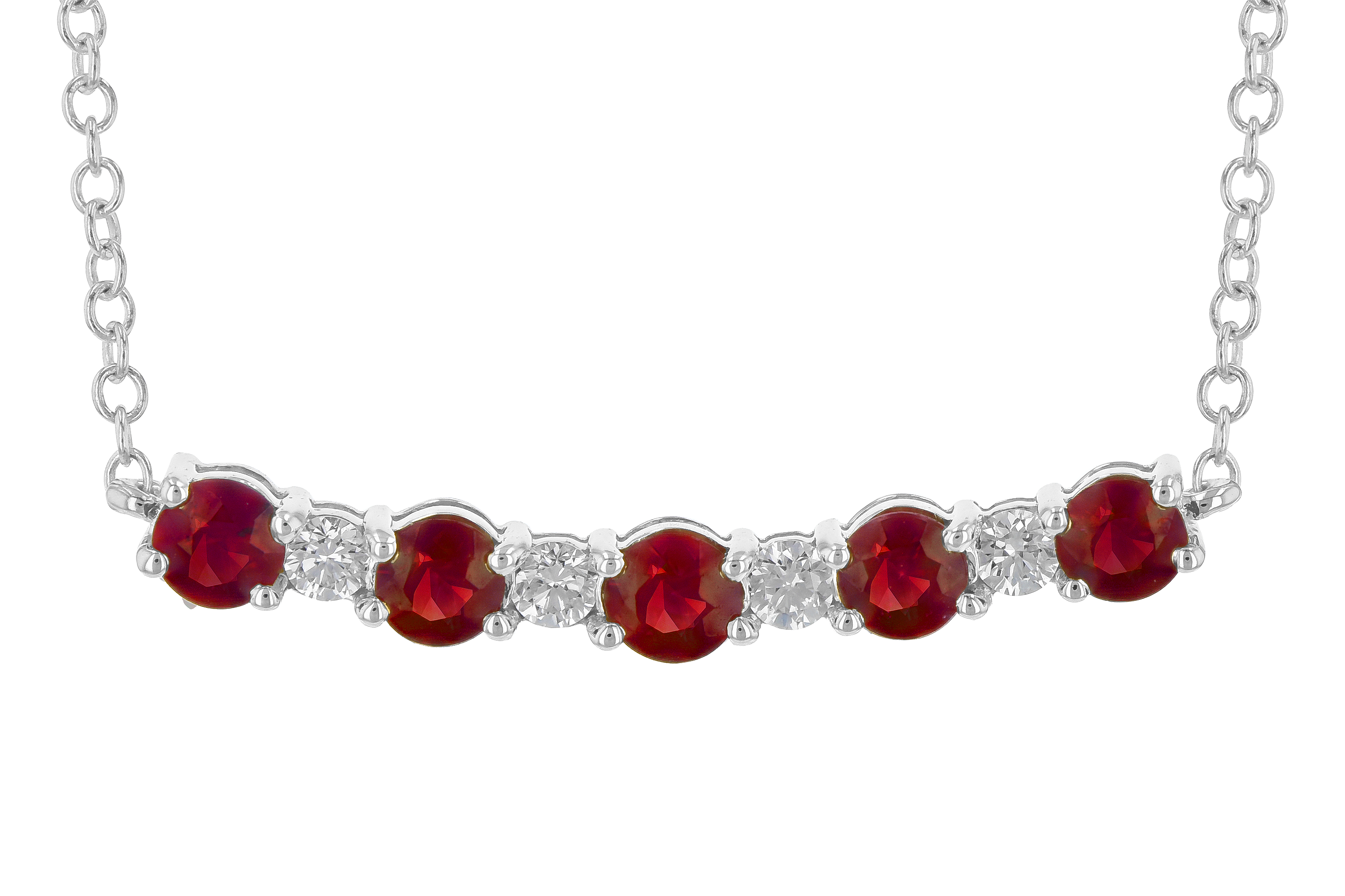 G199-36097: NECK .58 TW RUBY .70 TGW