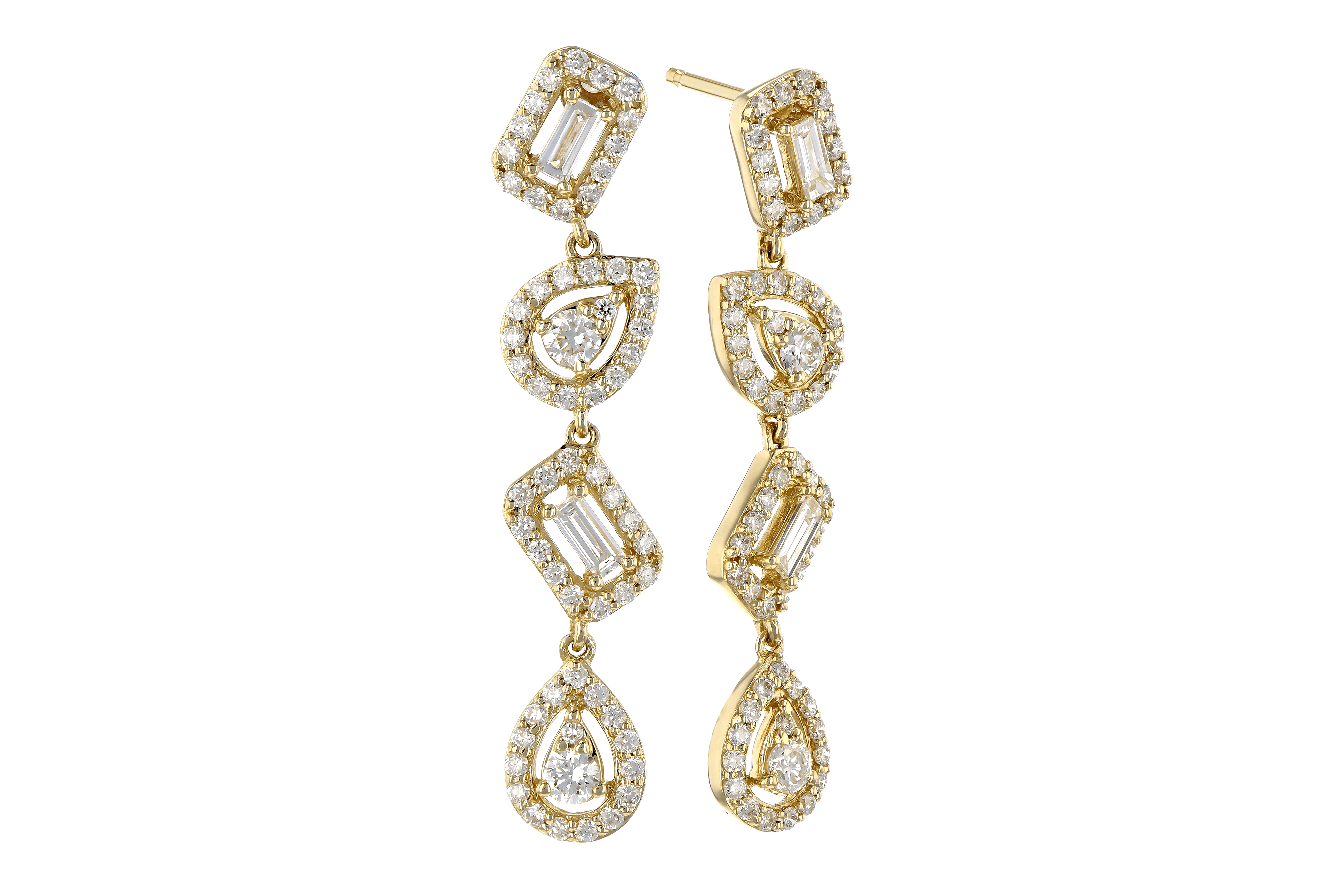 G282-04297: EARR .12 TW BAGUETTES .70 TW