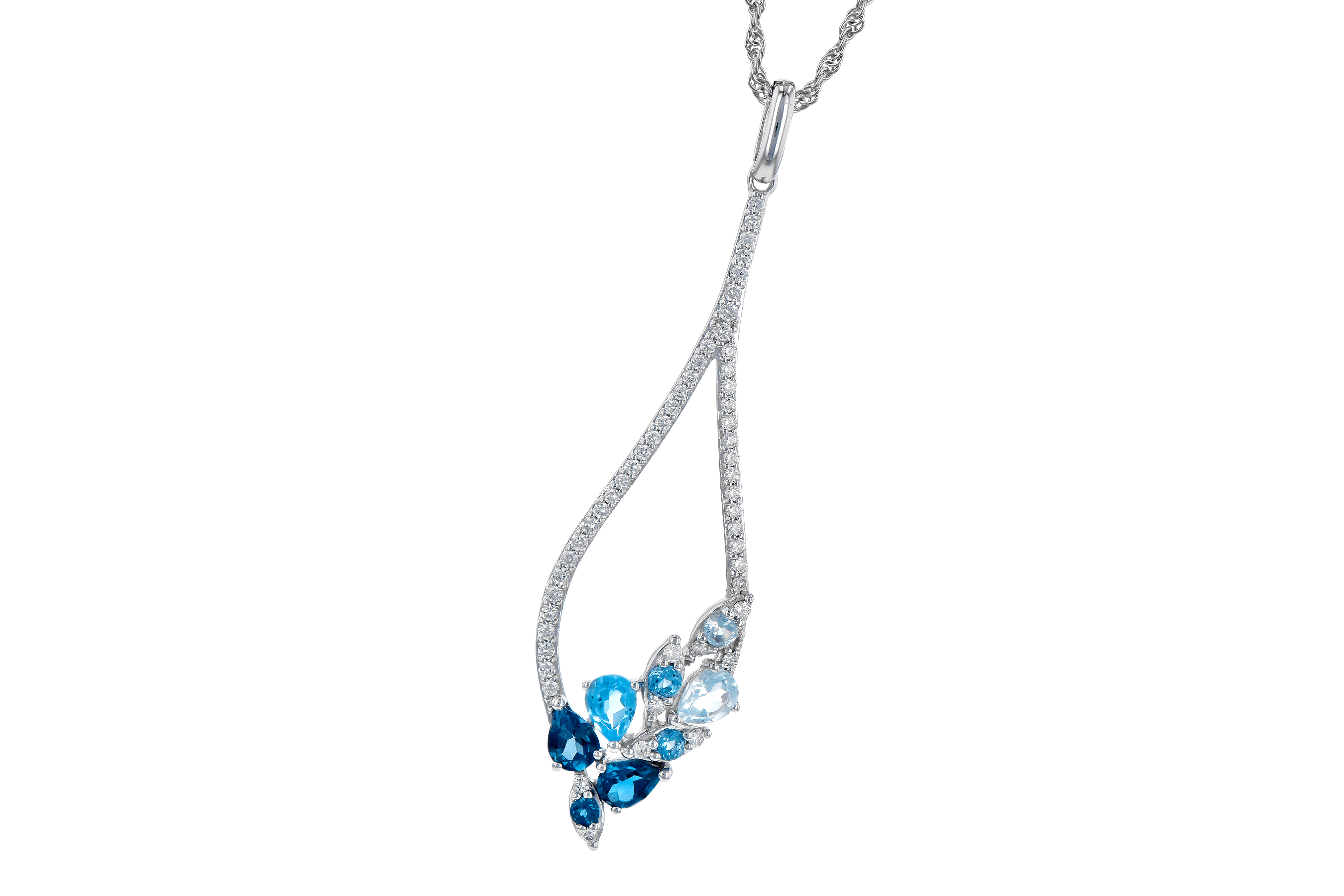 G282-04315: NECK .82 BLUE TOPAZ 1.05 TGW