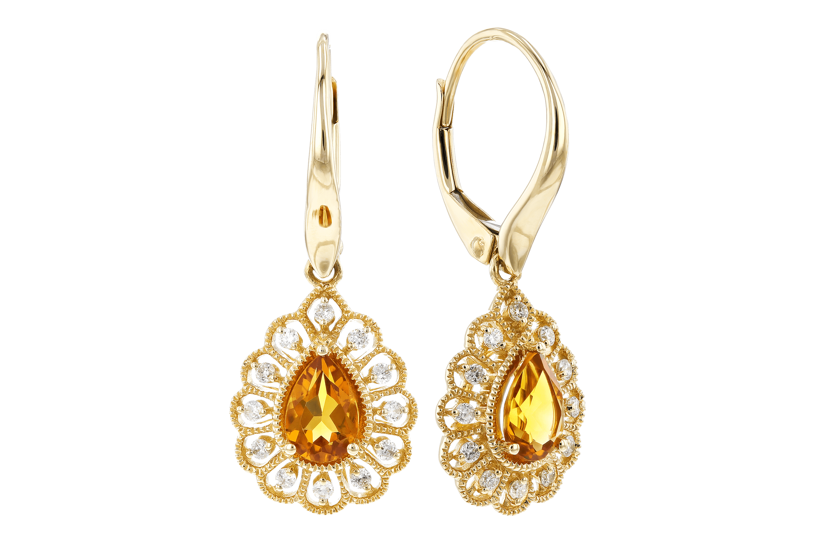 G282-94352: EARR .74 TW CITRINE .90 TGW