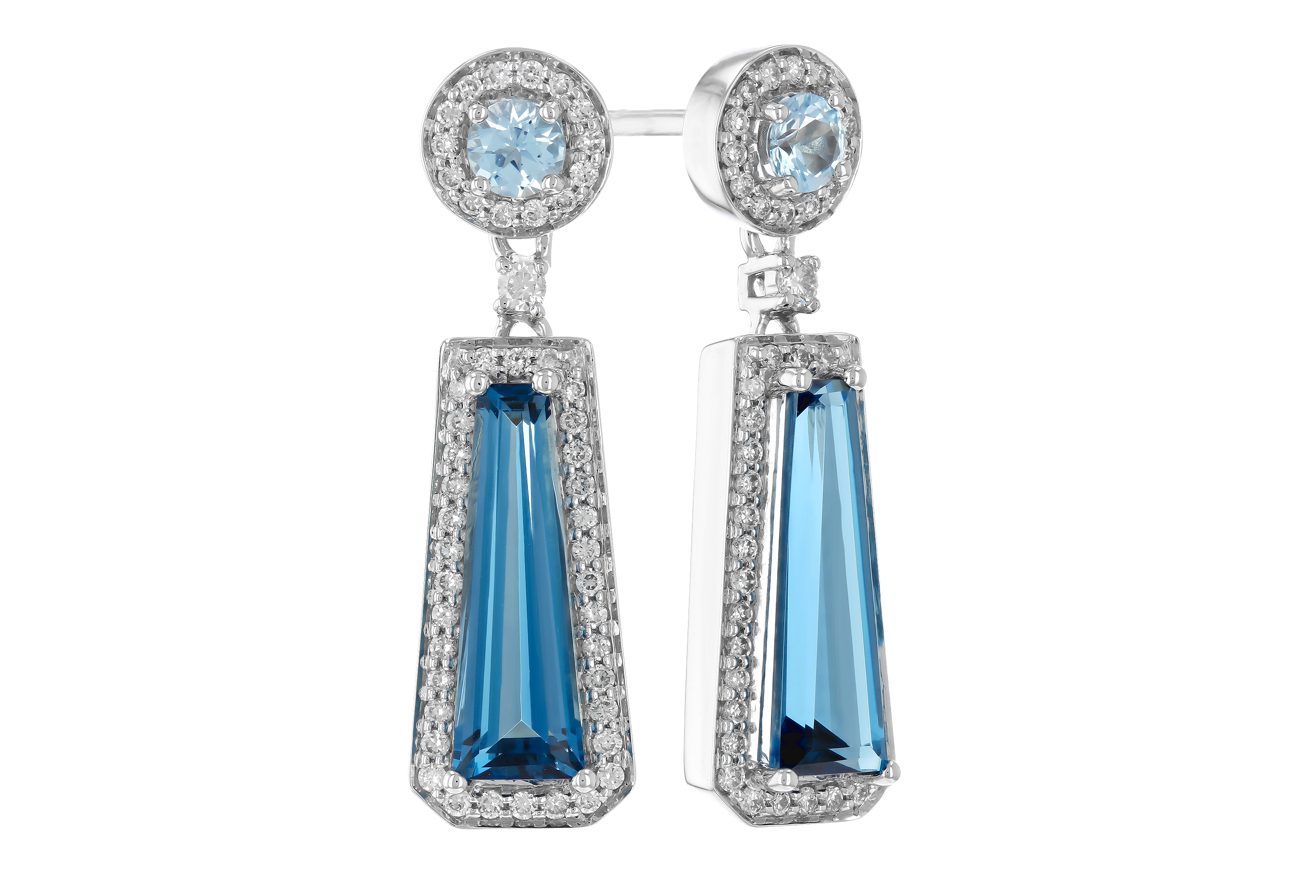 G282-95243: EARR 2.28 TW BLUE TOPAZ 2.54 TGW