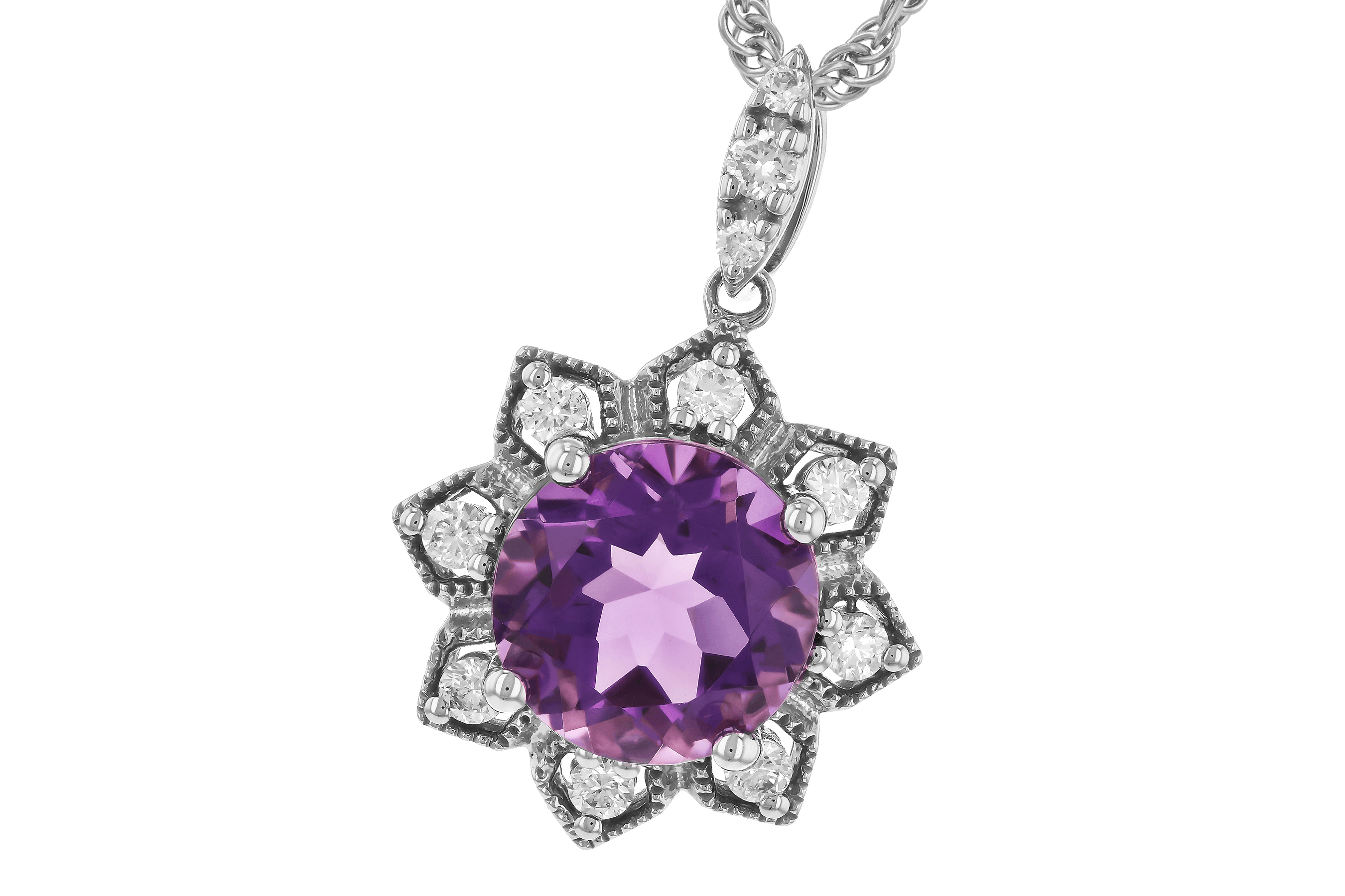 G282-96179: NECK 1.70 AMETHYST 1.87 TGW (8MM RD)