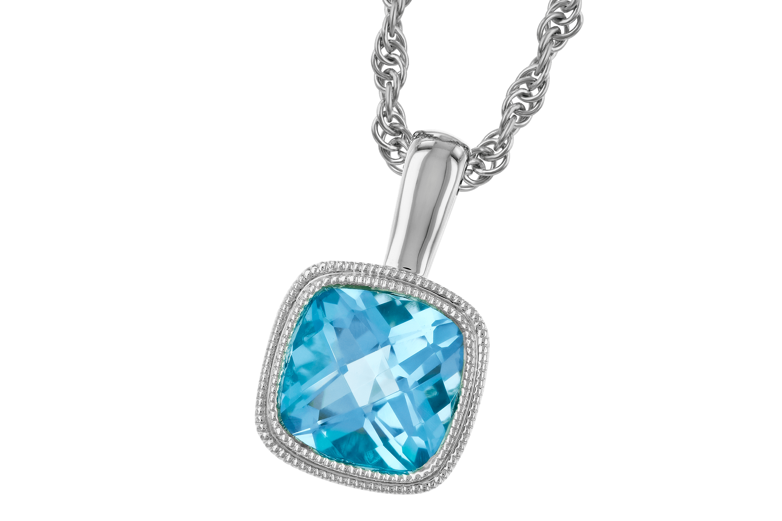 G282-97088: NECKLACE 1.10 CT BLUE TOPAZ