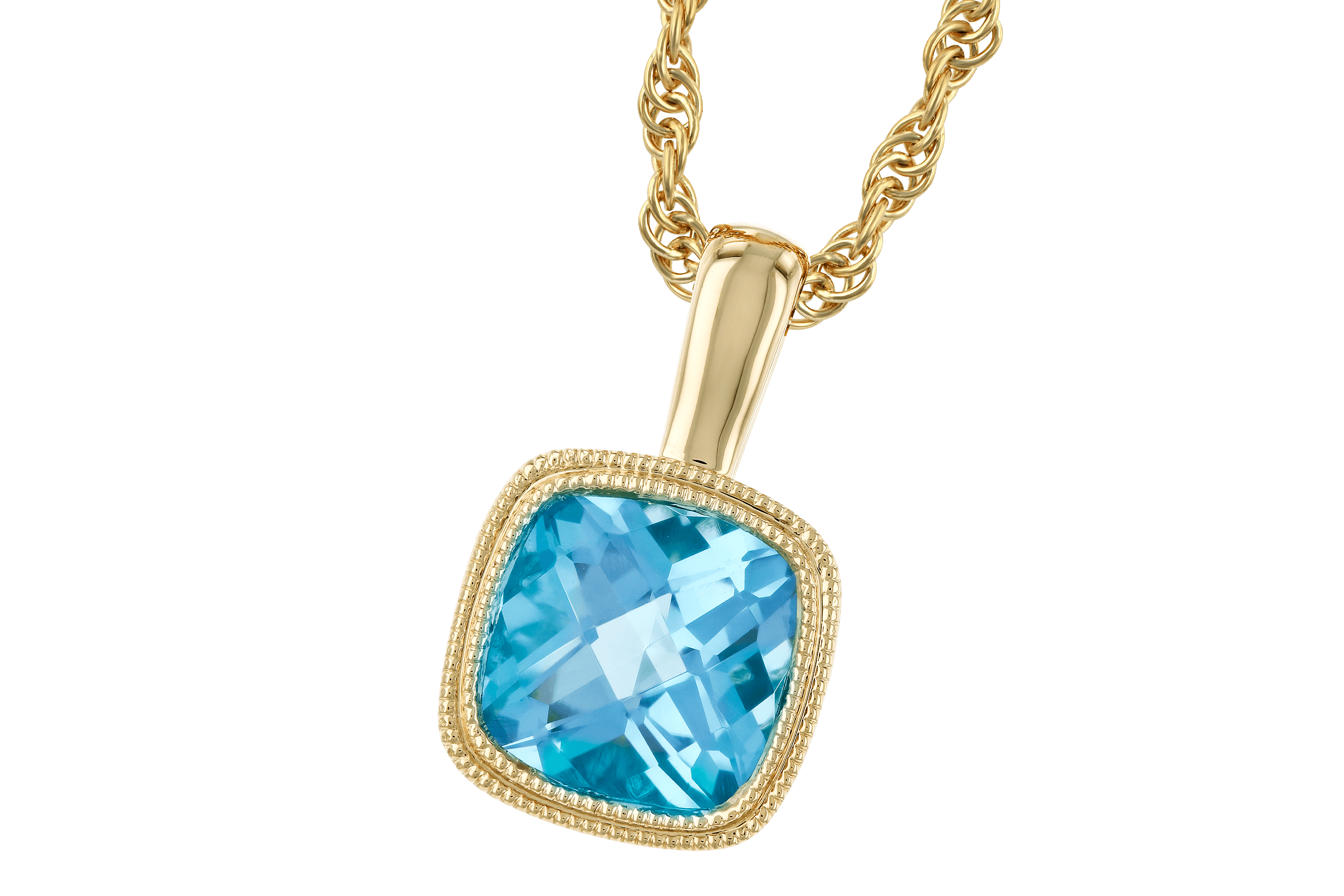 G282-97088: NECKLACE 1.10 CT BLUE TOPAZ