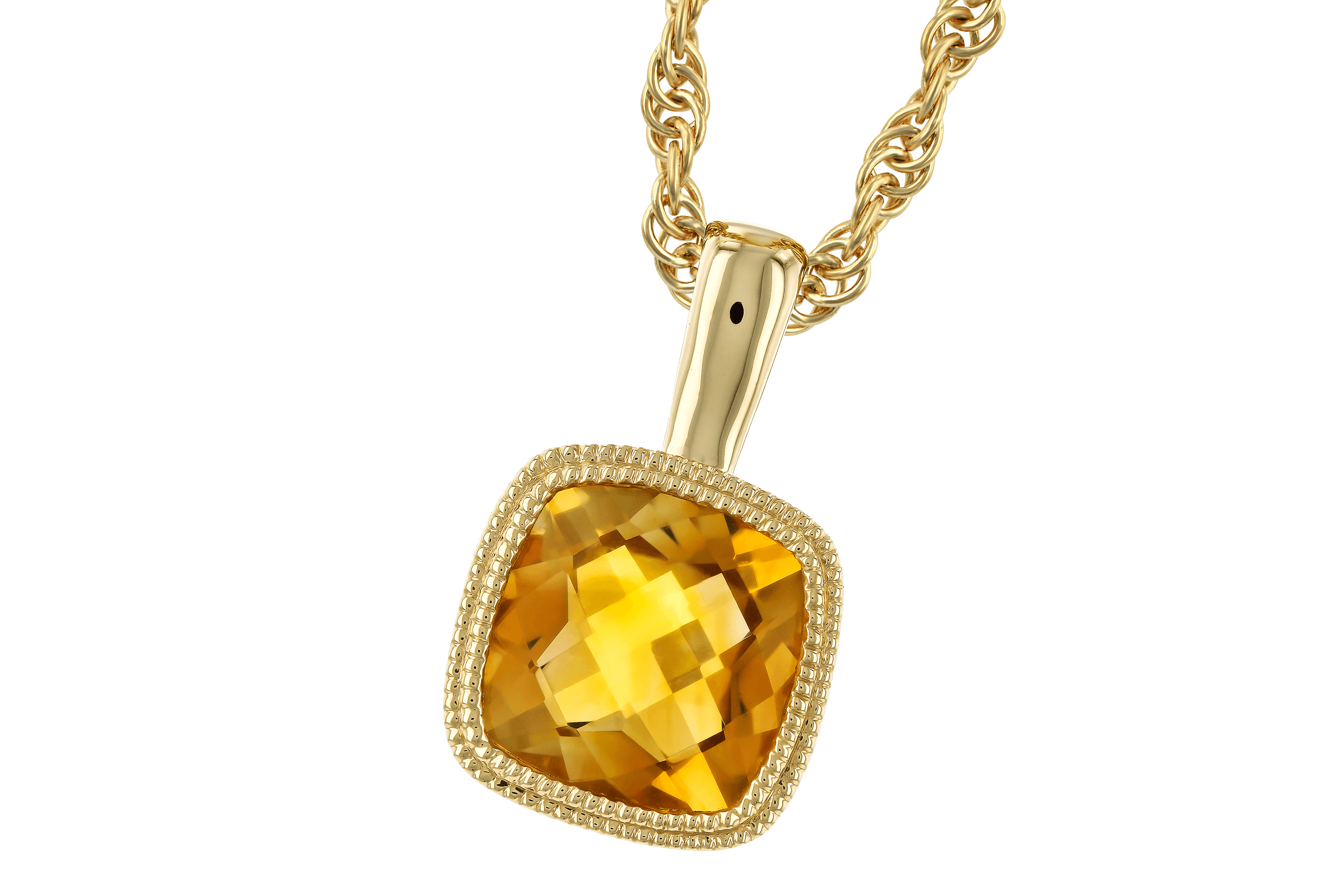 G282-97915: NECKLACE .75 CT CITRINE