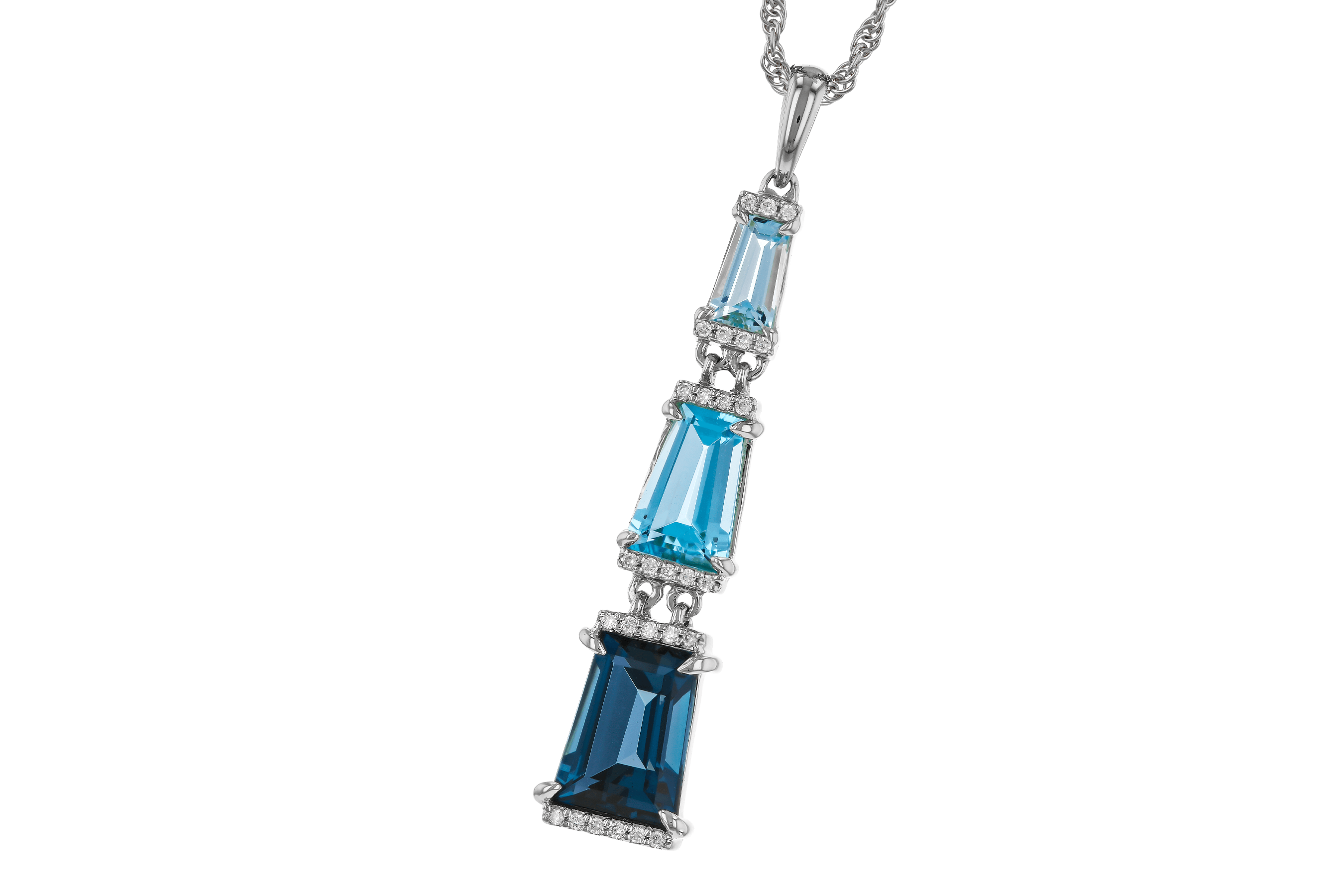 G283-86124: NECKLACE 2.60 TW BLUE TOPAZ 2.65 TGW