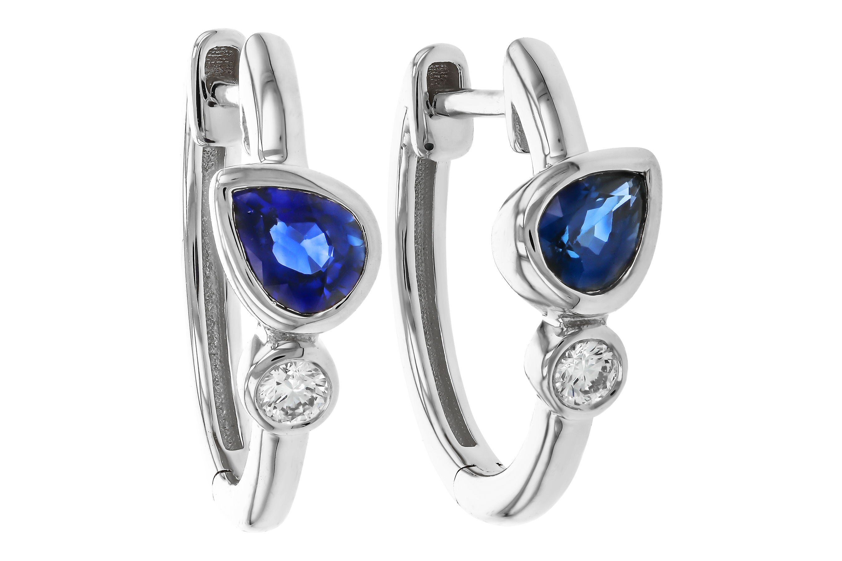 G283-87088: EARRINGS .51 SAPPHIRE .57 TGW