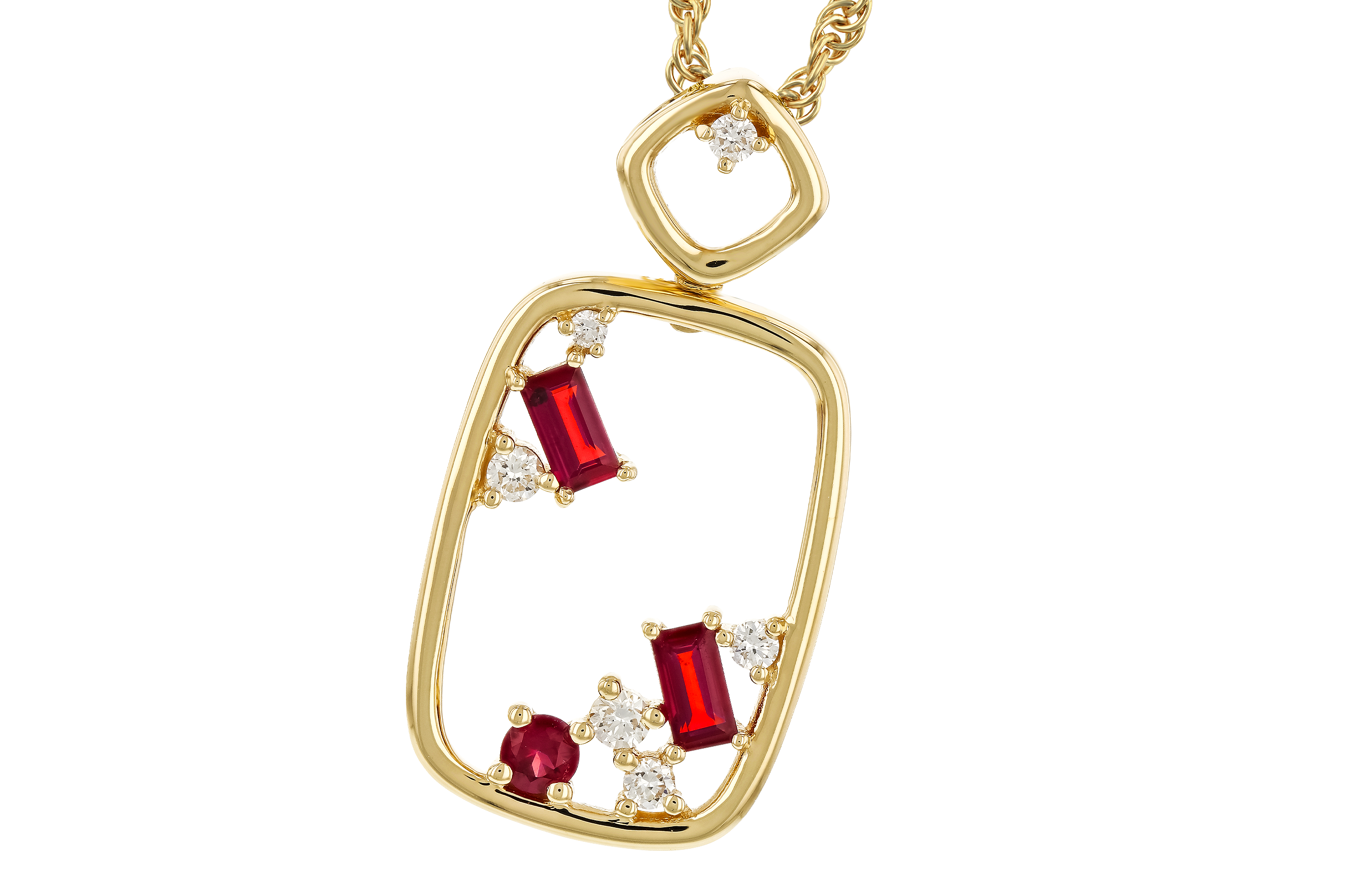 G283-87952: NECKLACE .33 TW RUBY .44 TGW