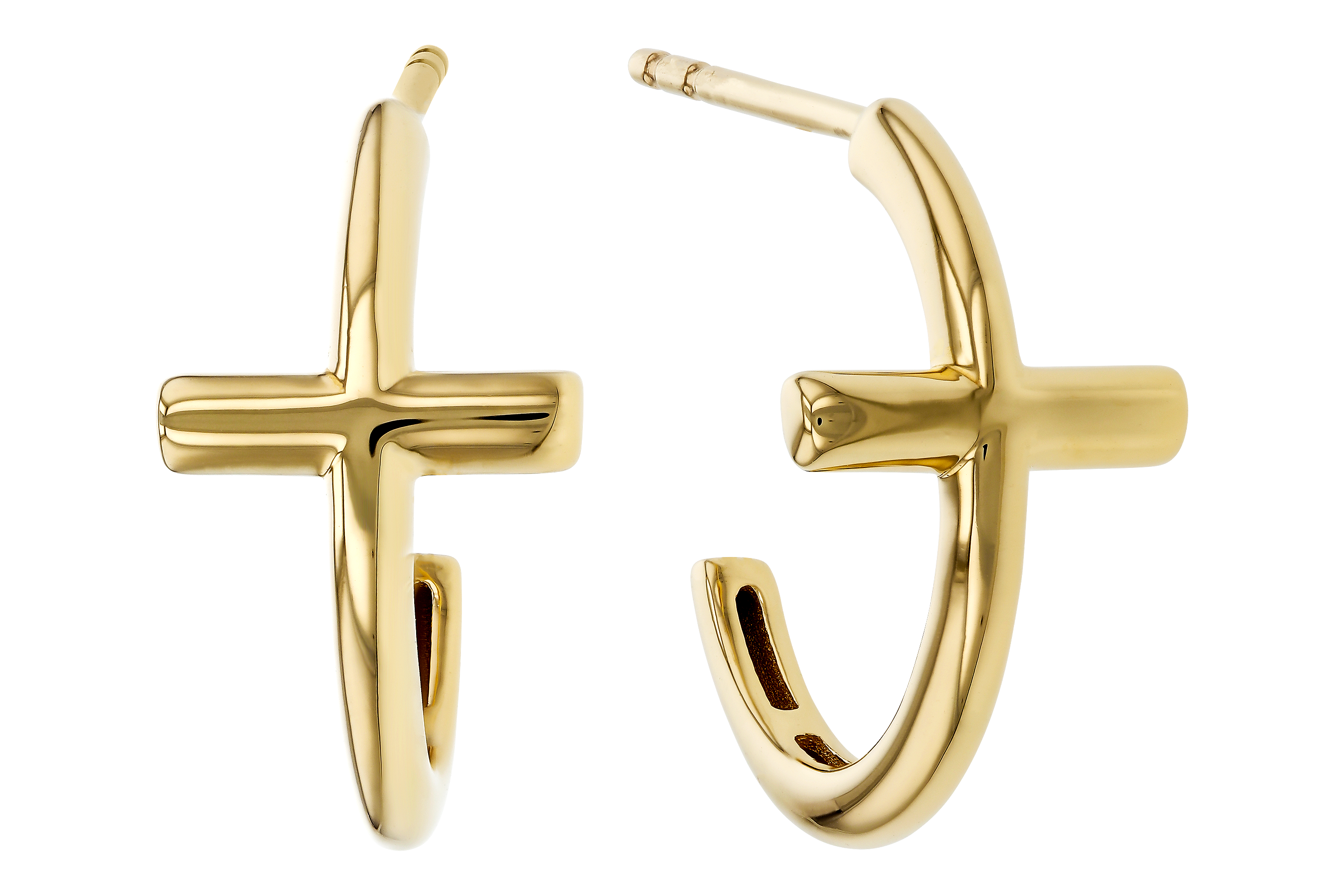 G283-89743: GOLD EARRINGS (14MM)