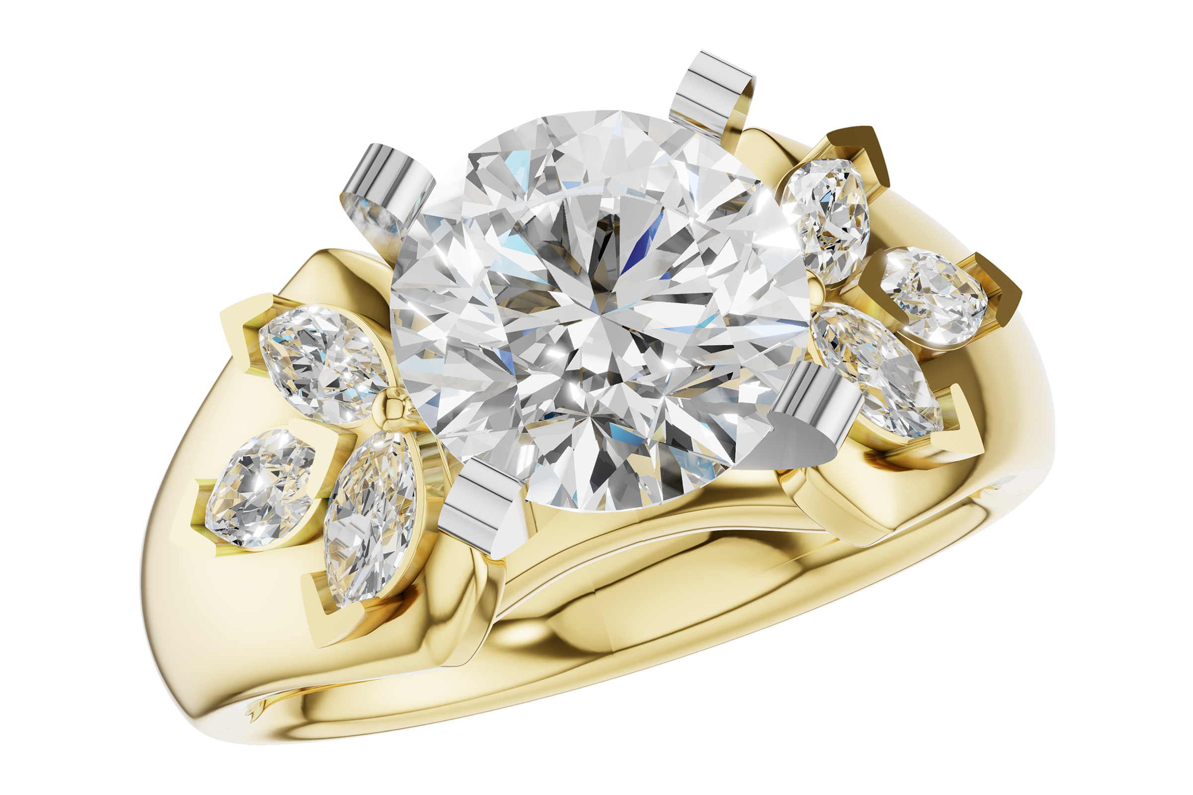 G284-74297: LDS SEMI DIA RG .38 TW MARQUISE DIAS