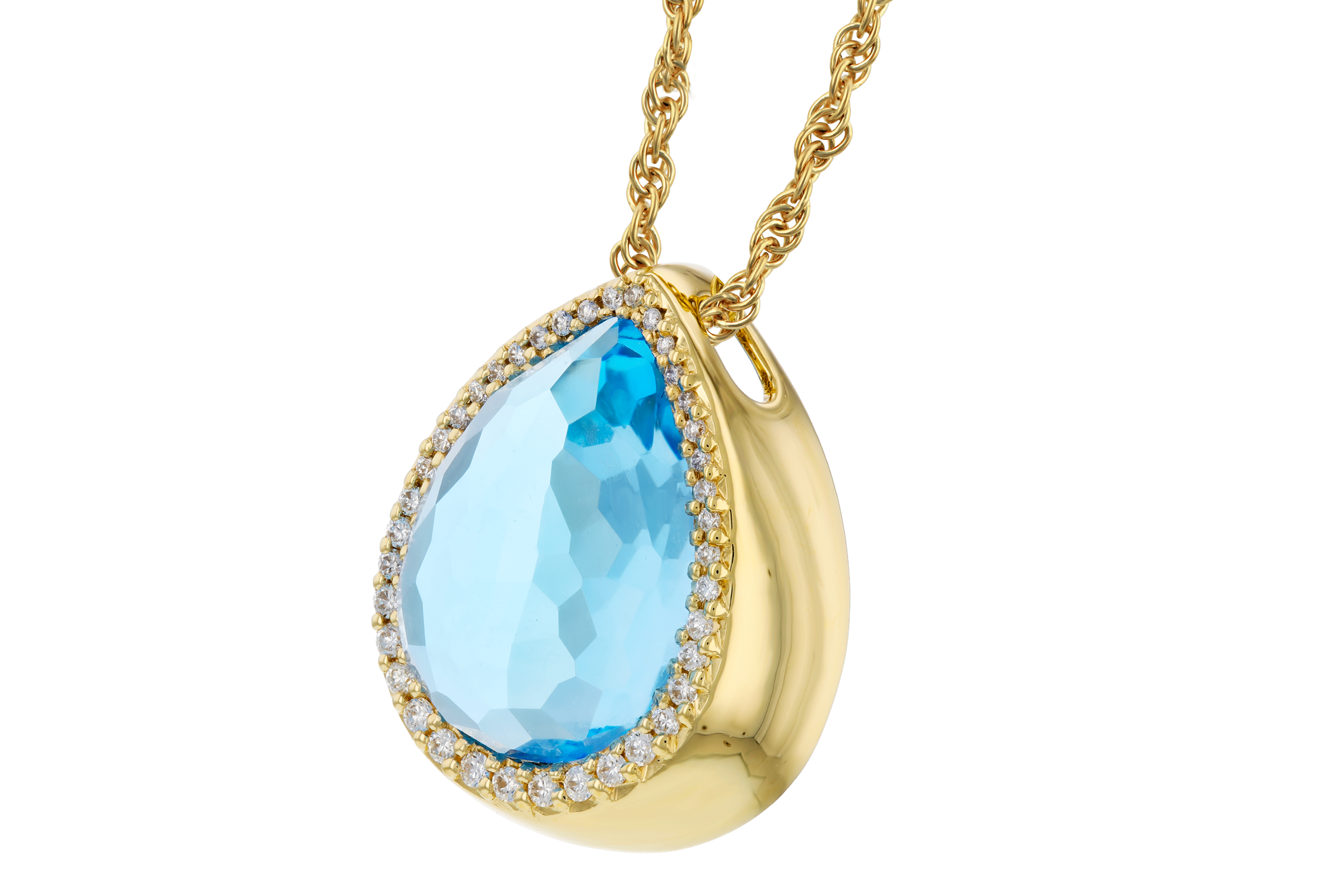 G284-74352: NECK 5.78 LONDON BLUE TOPAZ 5.92 TGW (14x10MM)