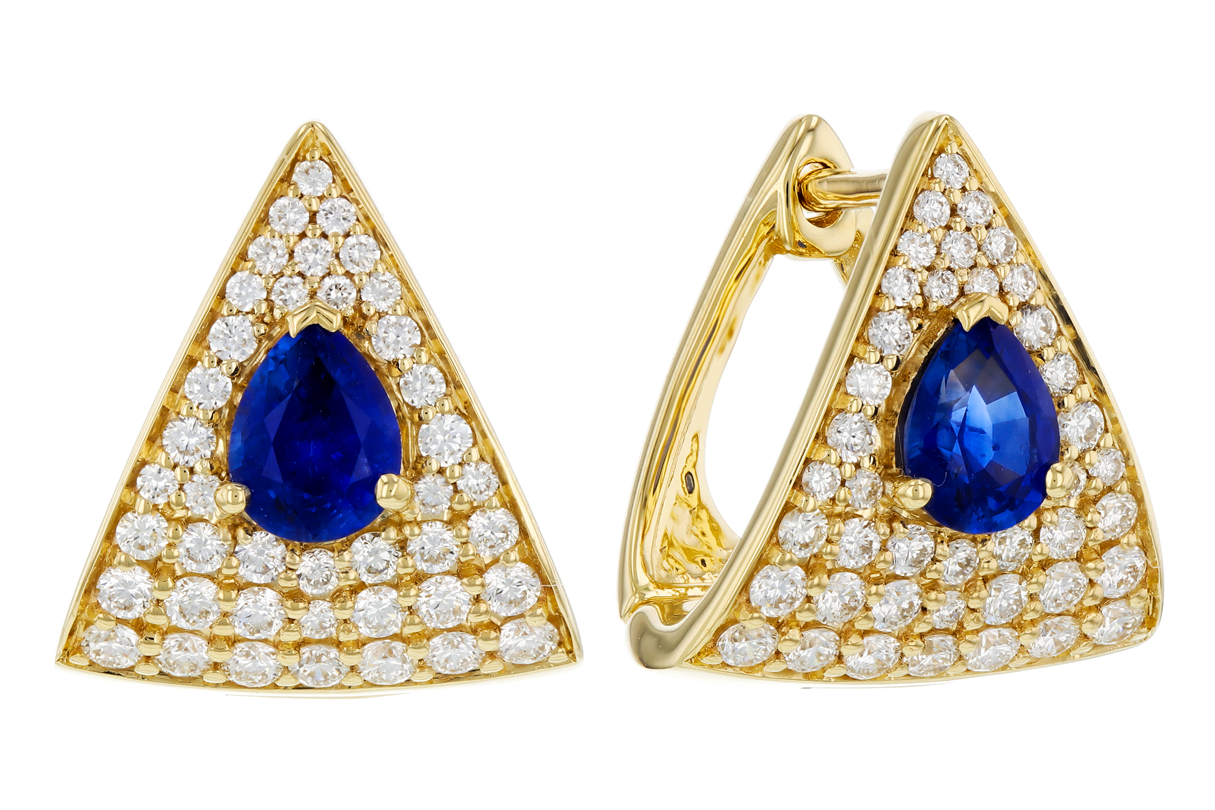 G284-75252: EARRINGS .65 TW SAPPHIRE 1.20 TGW (5x4MM SA)