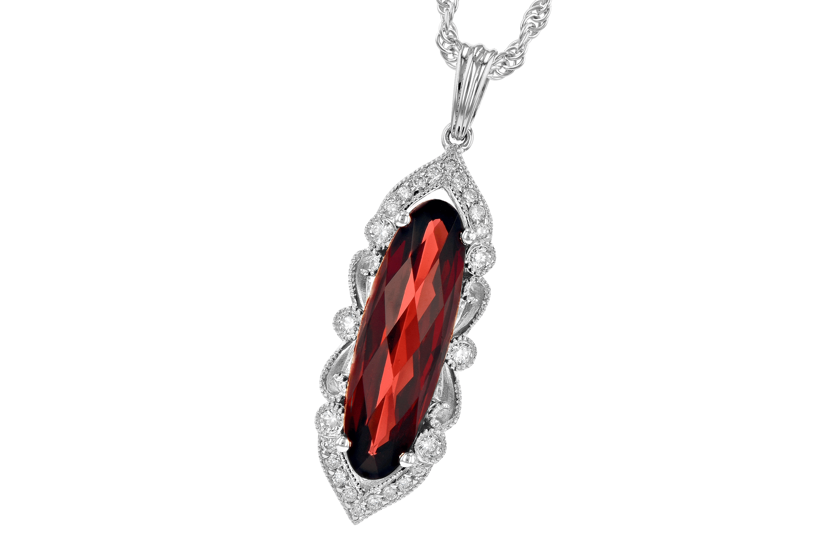 H199-33433: NECK 2.58 GARNET 2.70 TGW