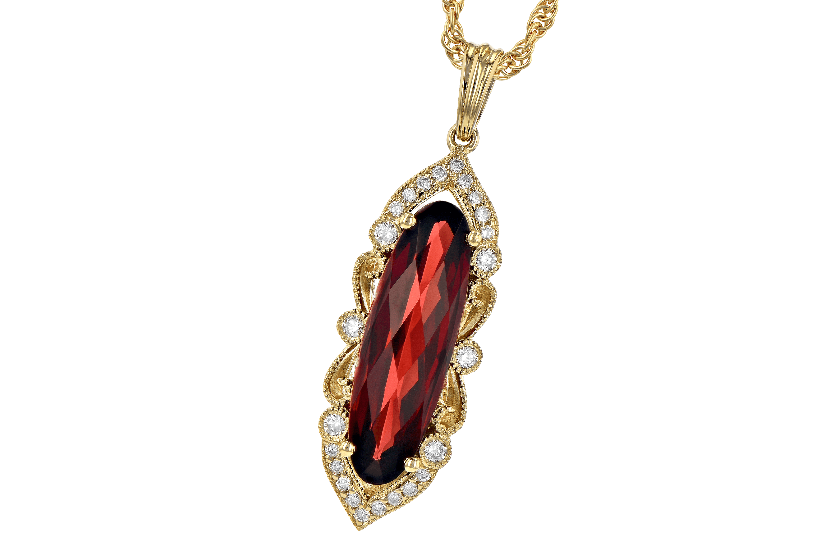 H199-33433: NECK 2.58 GARNET 2.70 TGW