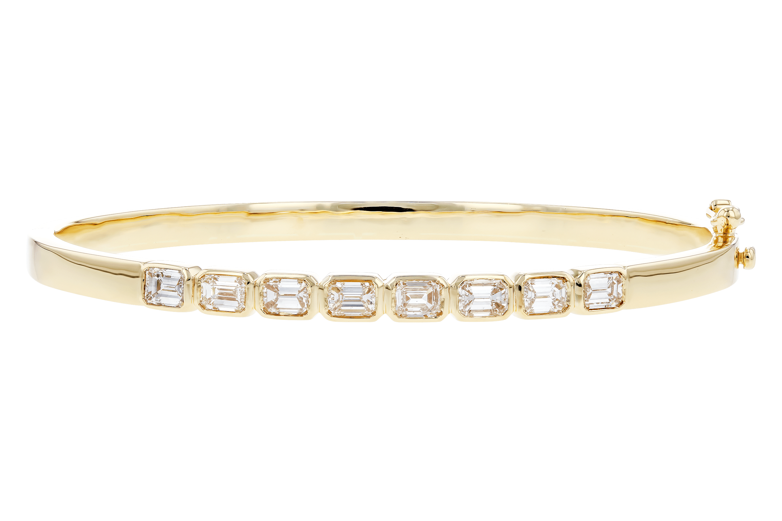 H282-94324: BANGLE 2.00 TW EMERALD CUTS