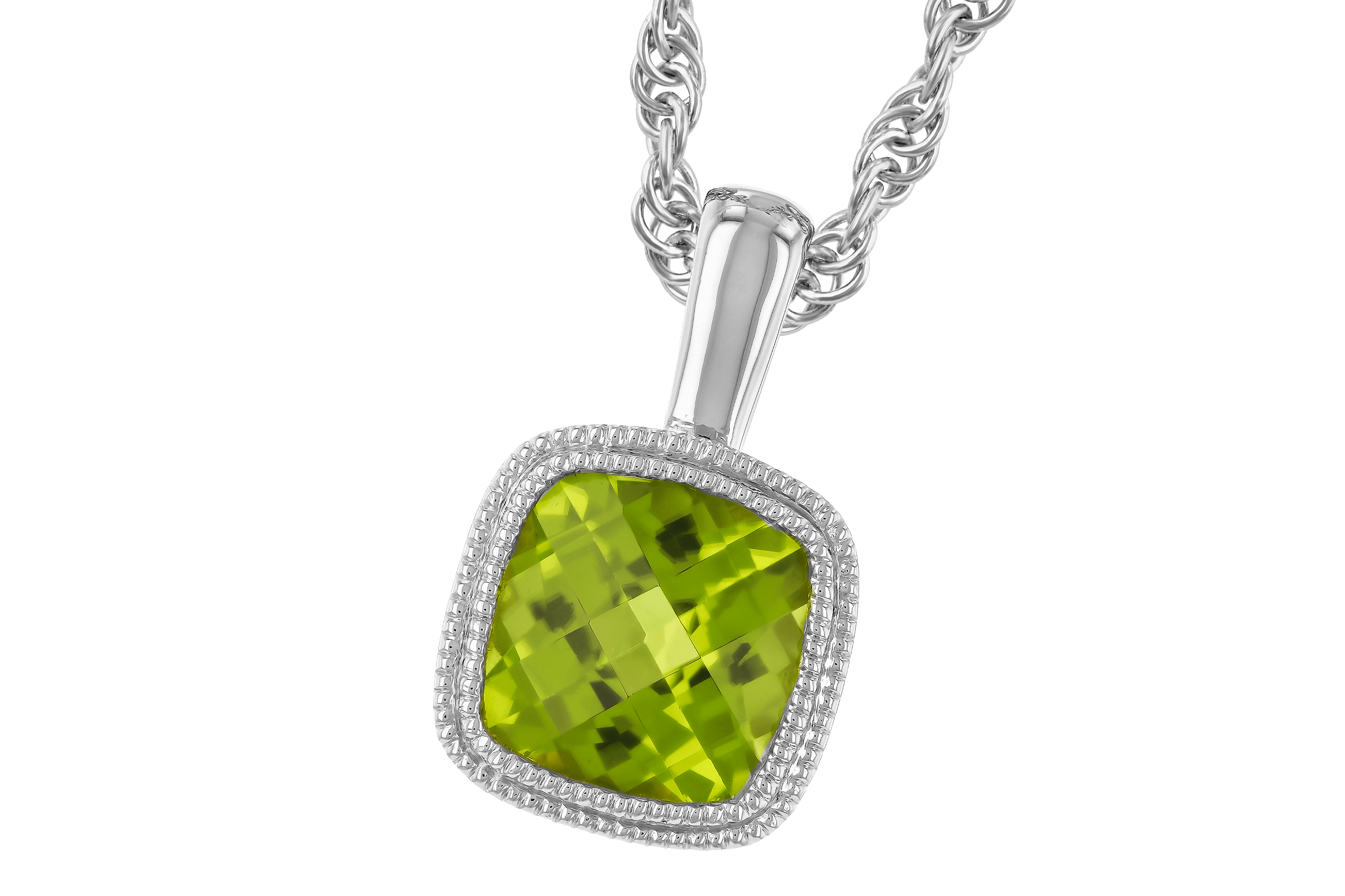 H282-97088: NECKLACE .95 CT PERIDOT