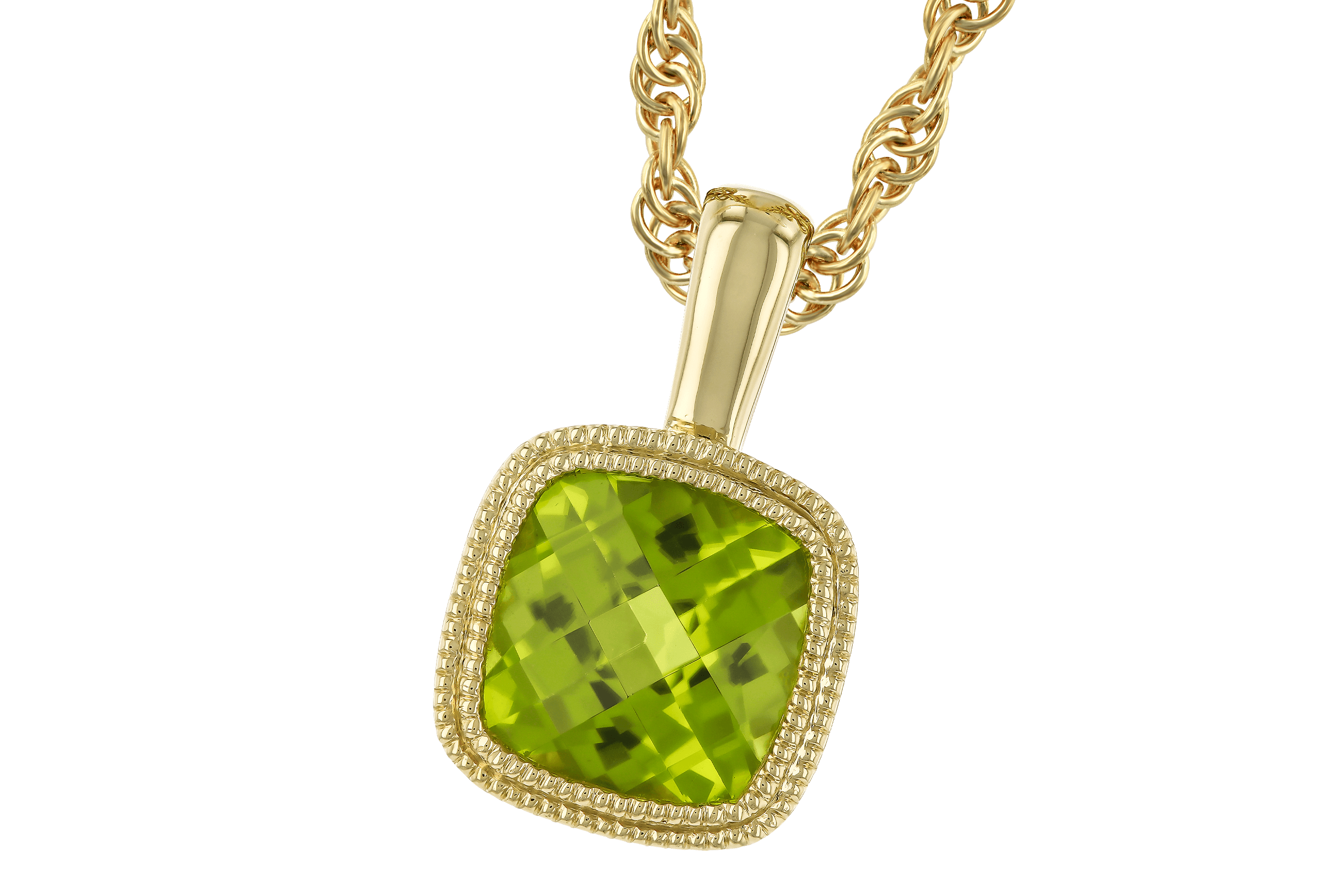 H282-97088: NECKLACE .95 CT PERIDOT