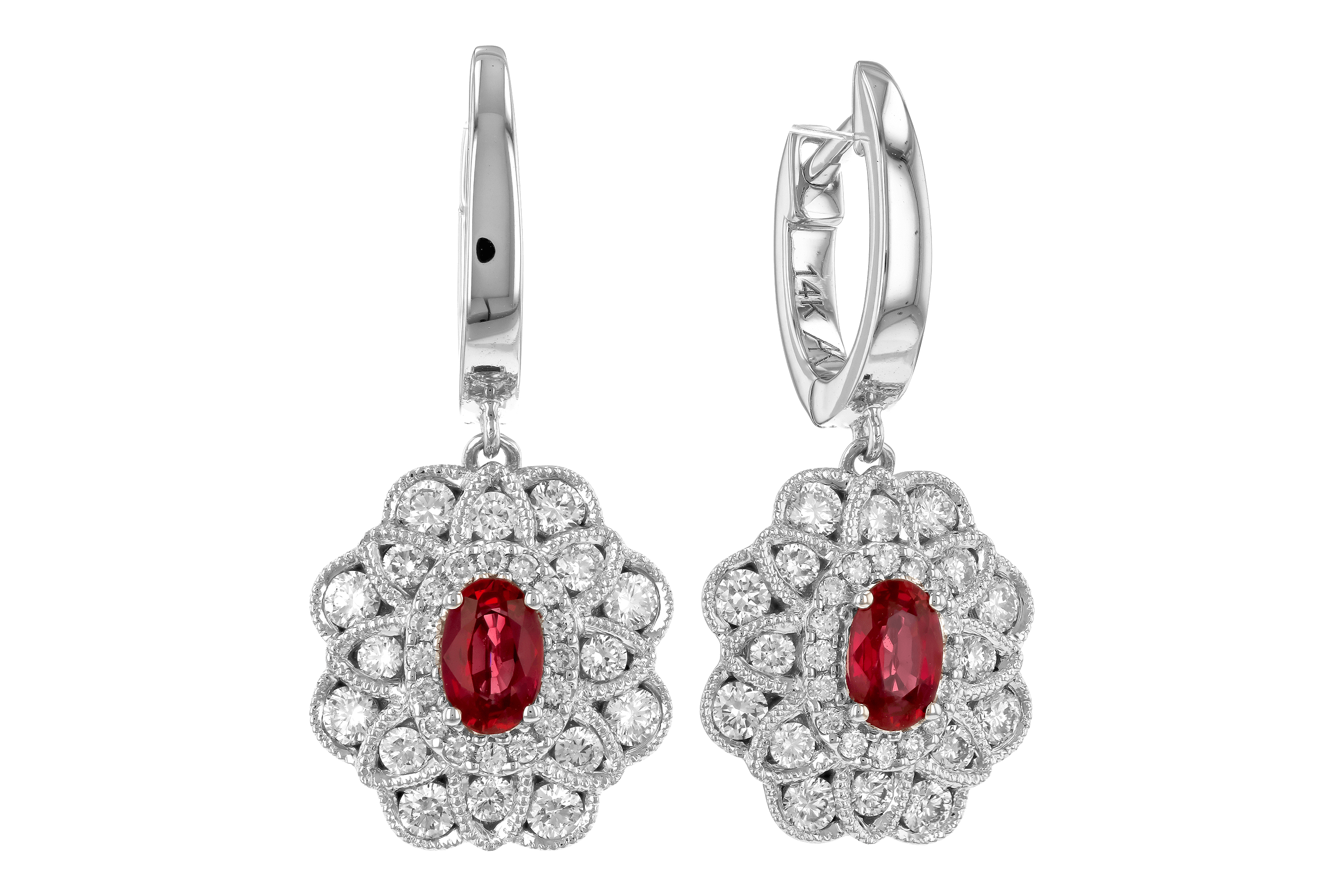 H282-98852: EARR .56 TW RUBY 1.30 TGW (5x3MM RUBY)