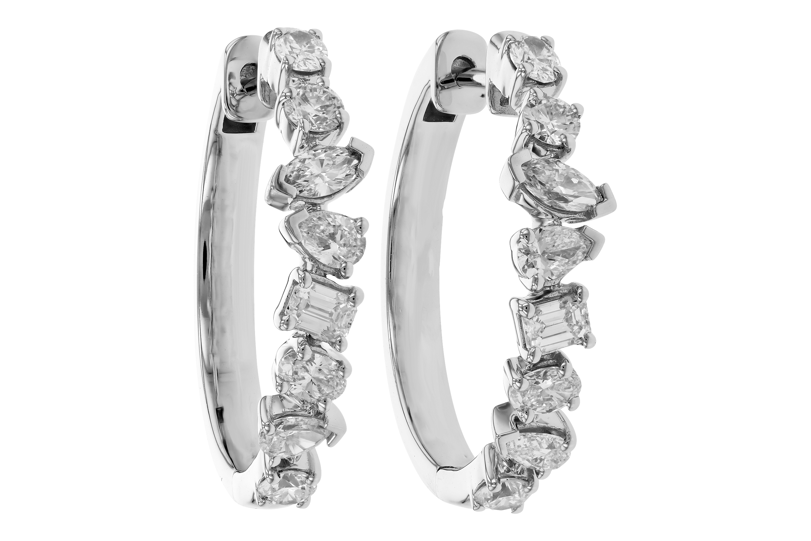 H282-99733: EARRINGS 1.15 TW FANCY CUT DIAS