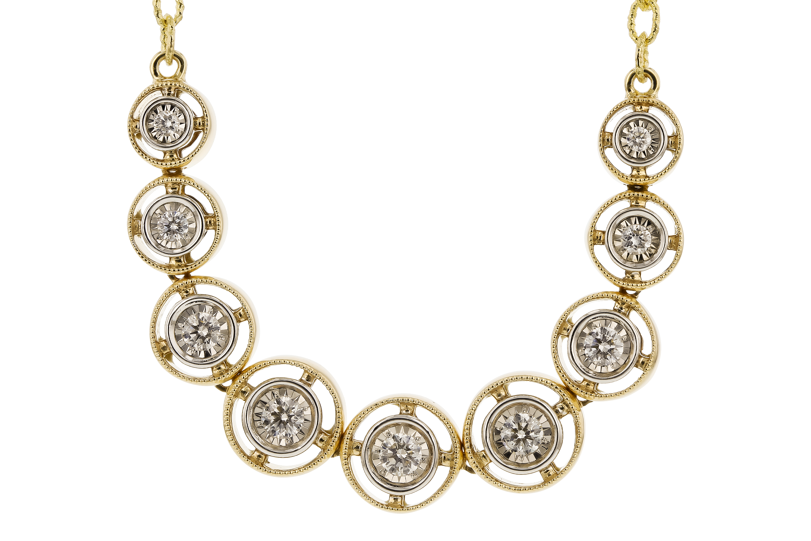 H283-82470: NECKLACE .50 TW (18")
