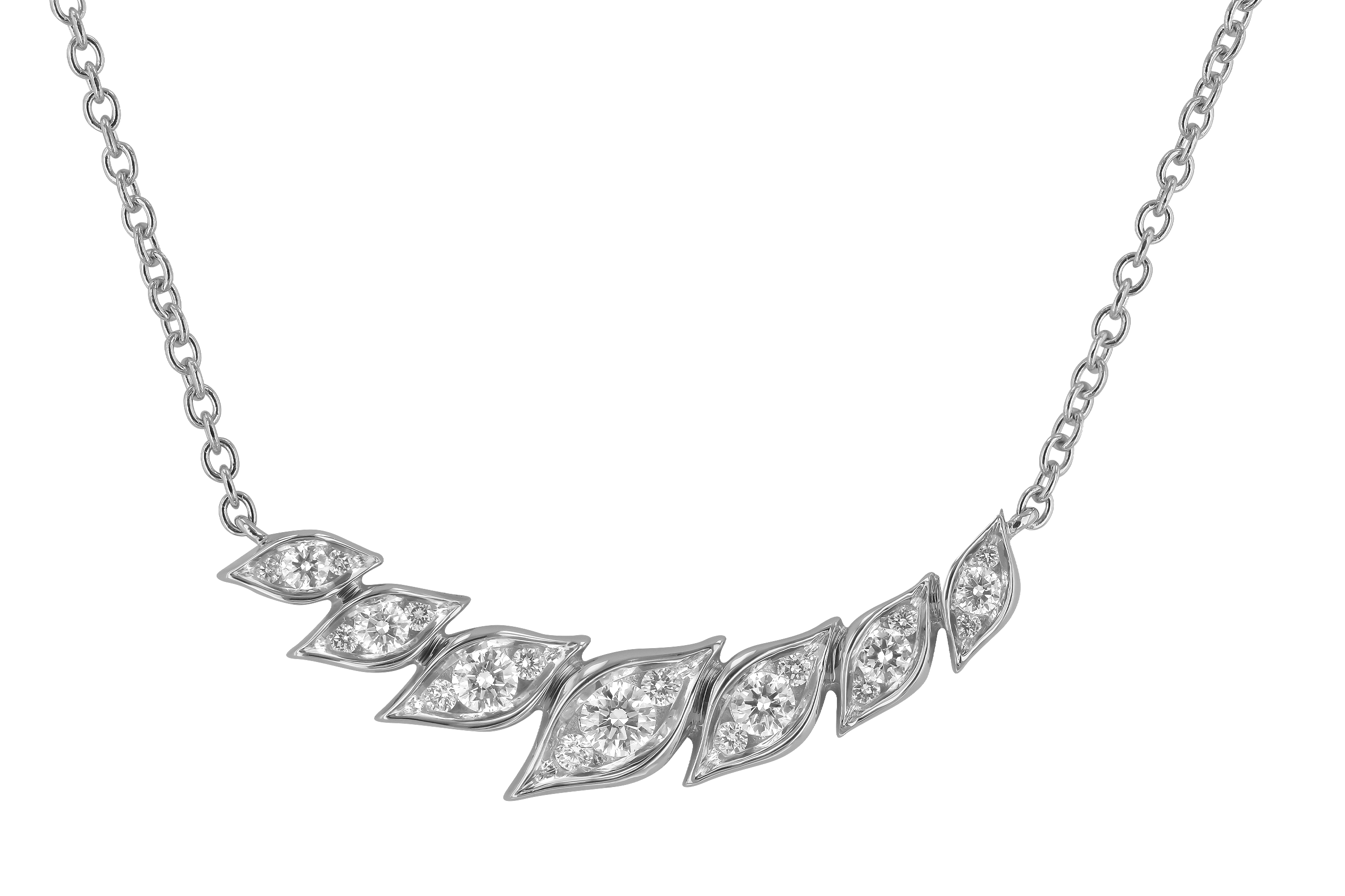 H283-82488: NECKLACE .36 TW