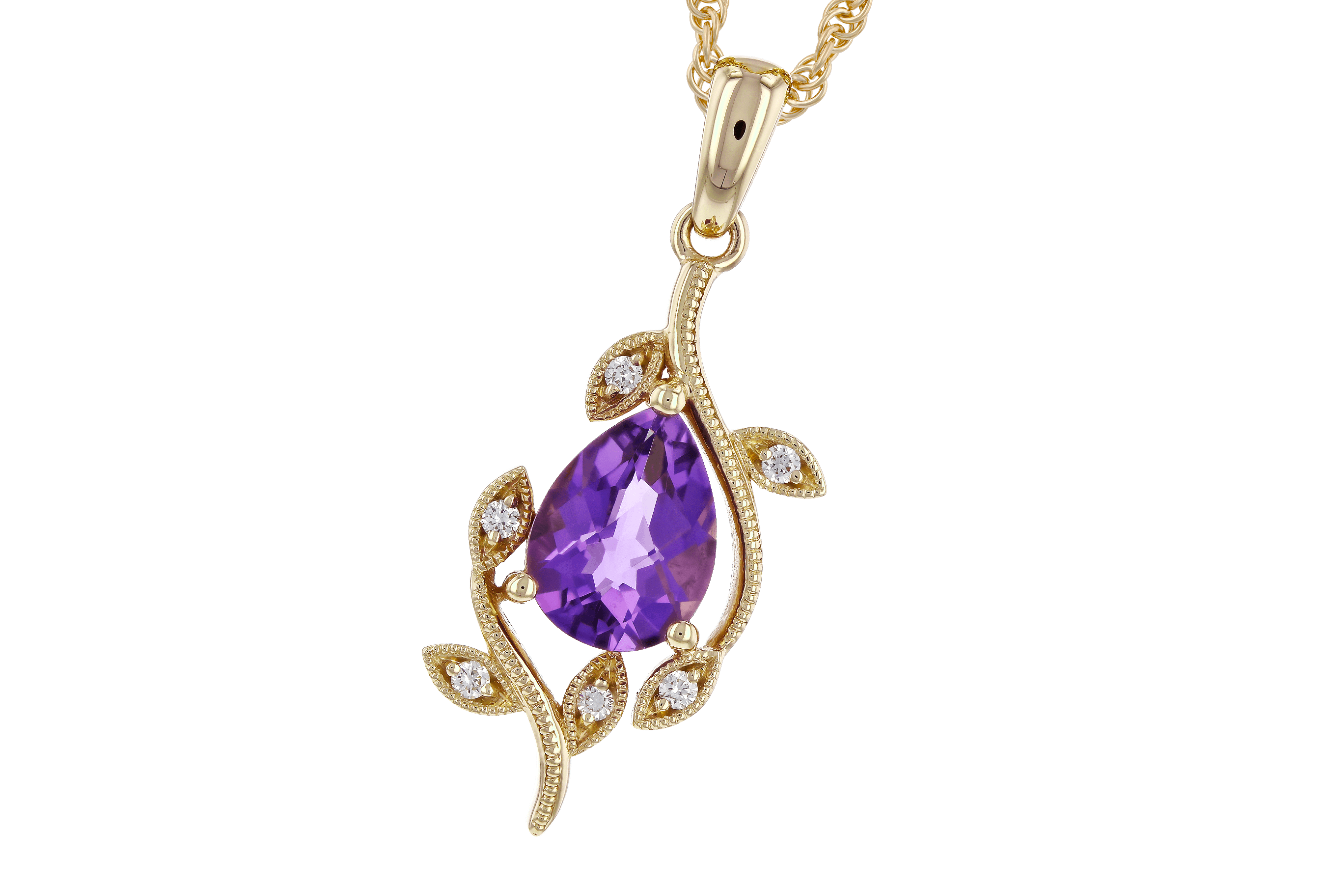 H283-85233: NECKLACE .88 AMETHYST .93 TGW (8x6MM AMY)