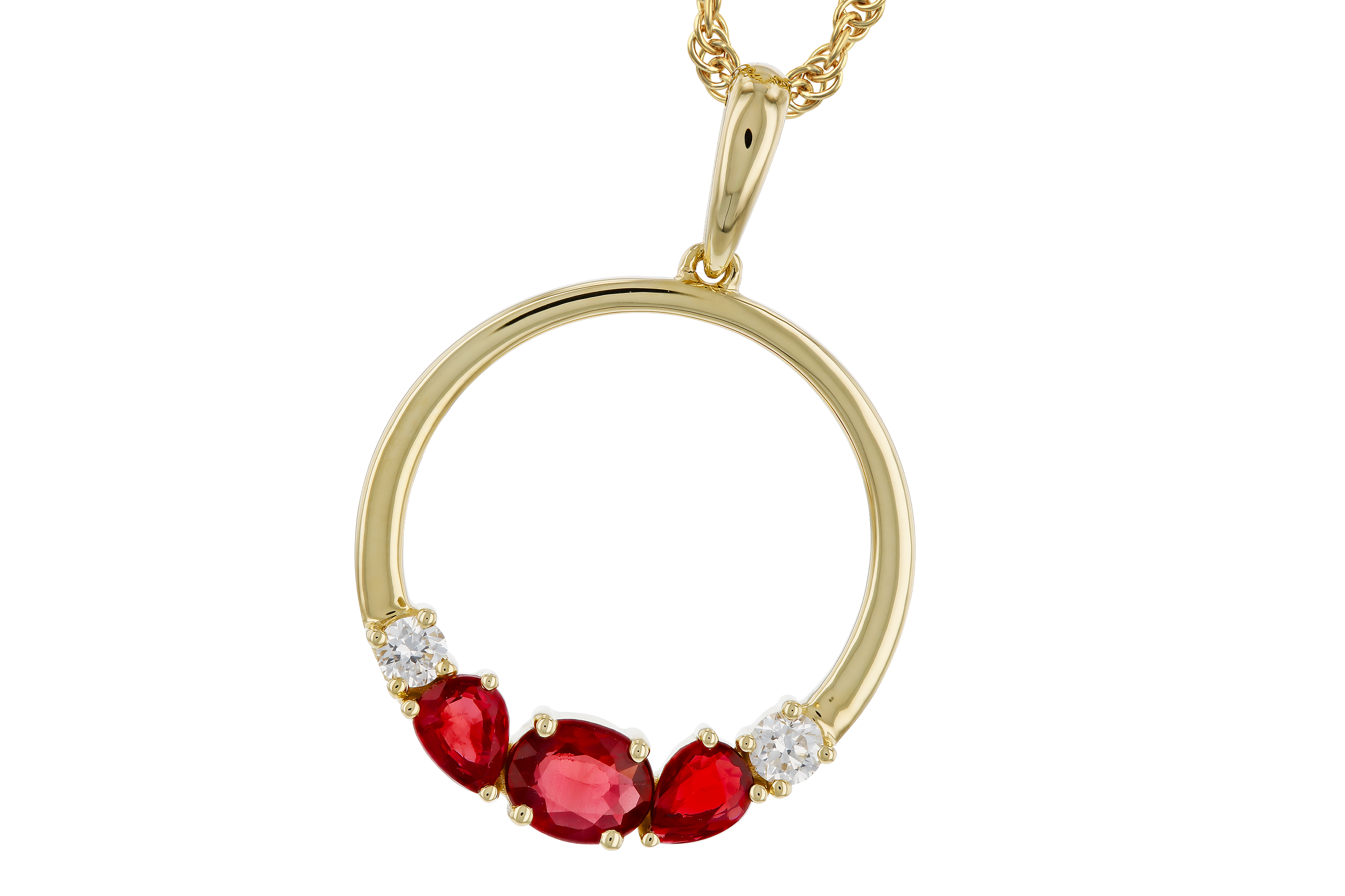 H283-86161: NECKLACE .79 RUBY .89 TGW