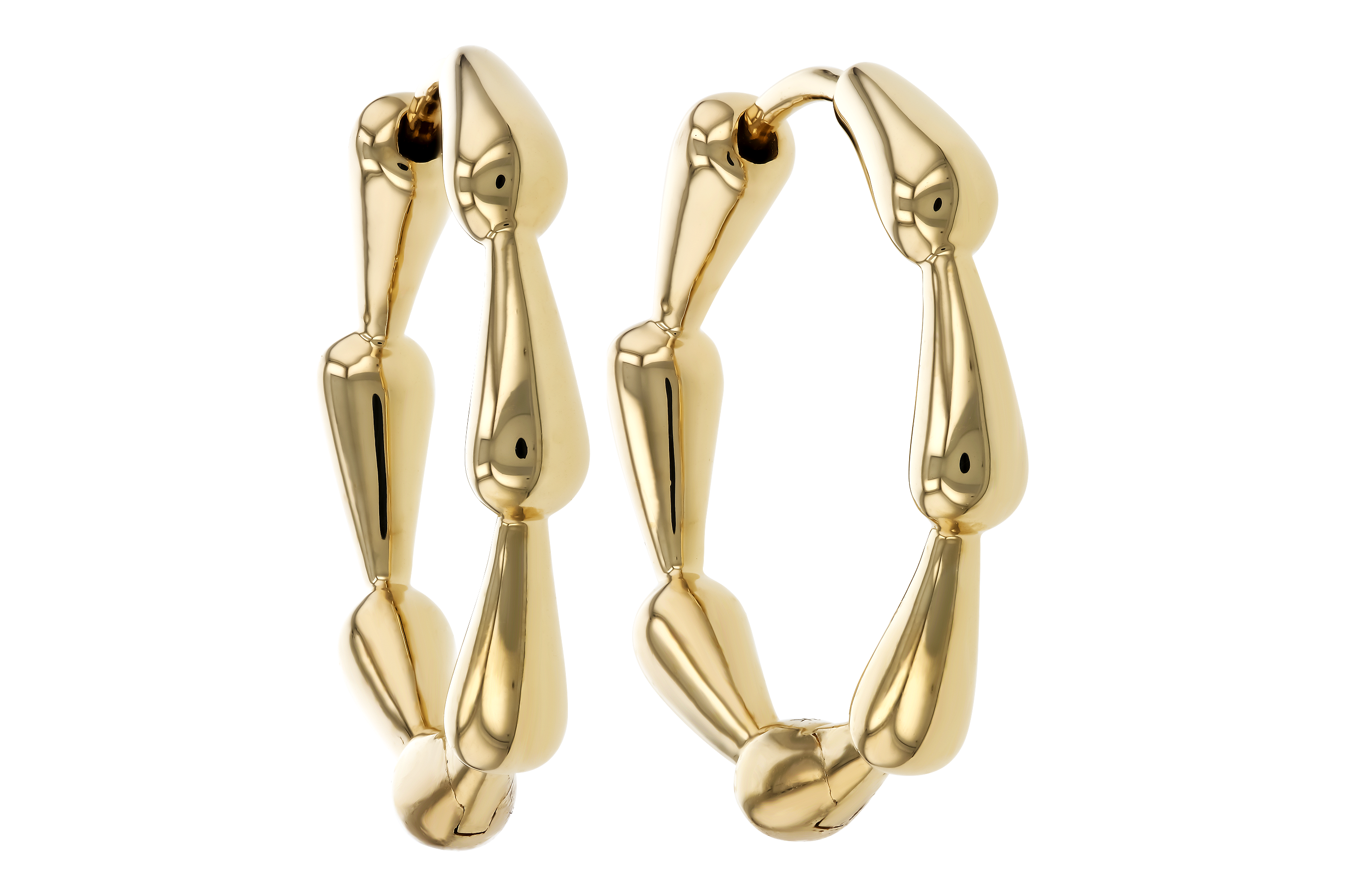 H283-87961: GOLD EARRINGS (21MM)