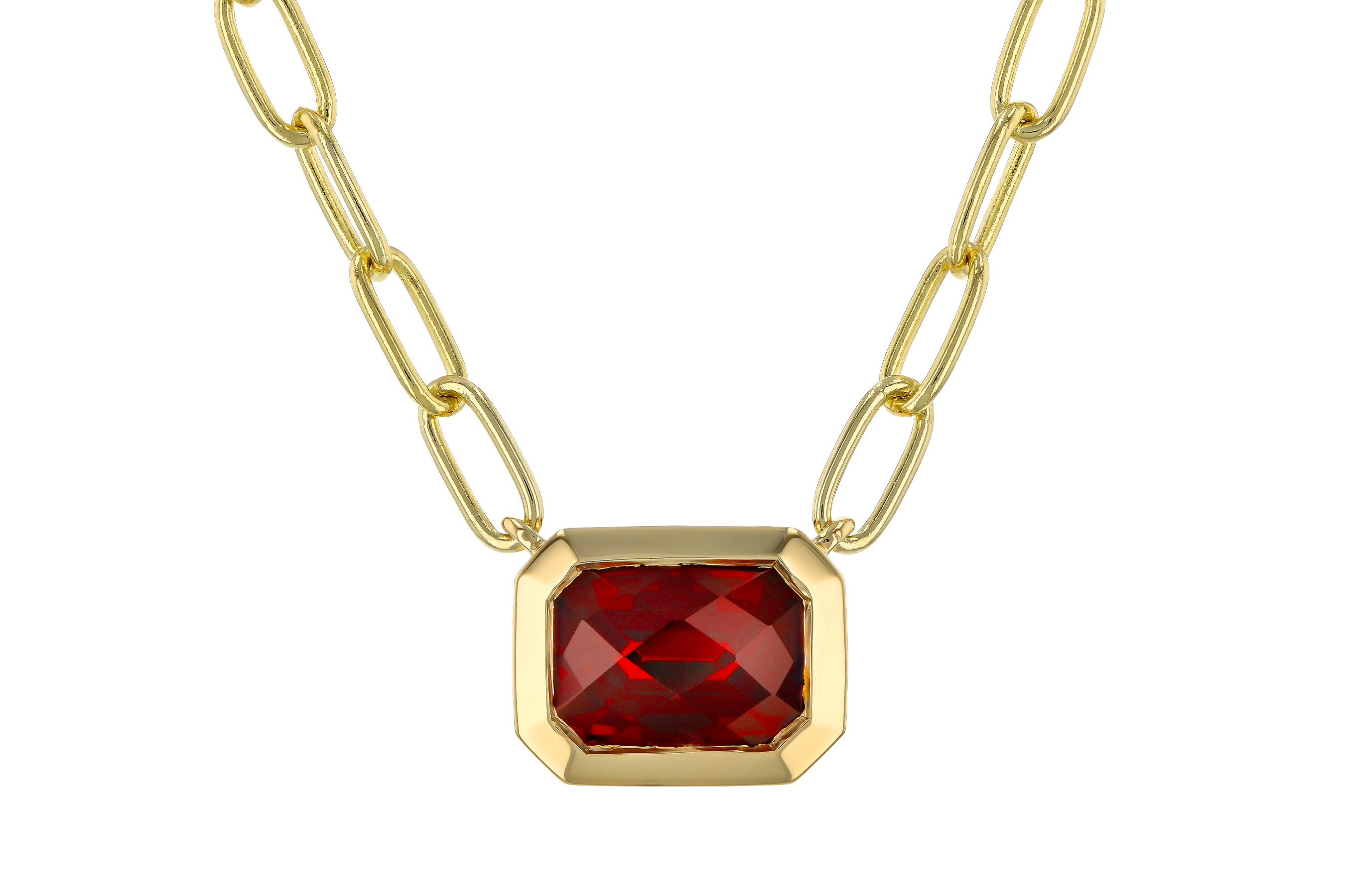 H283-87979: NECKLACE 1.45 GARNET (18")