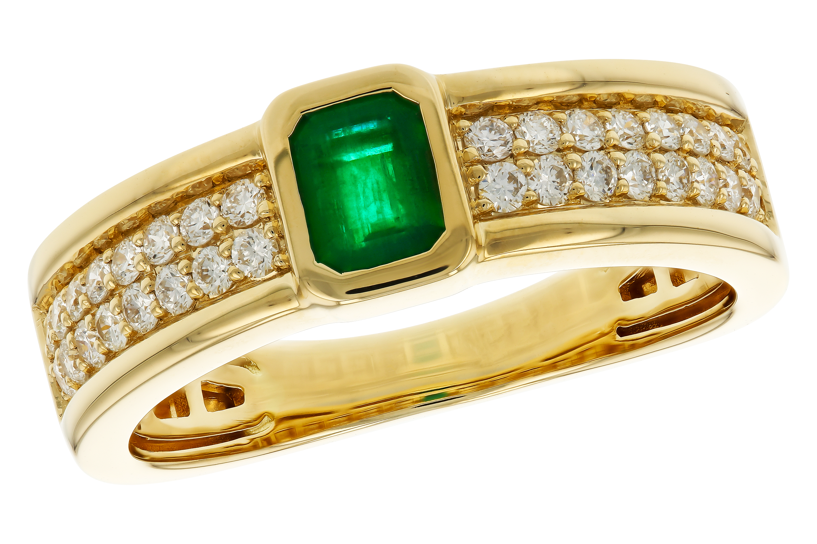 H283-88897: LDS RG .42 EMERALD .75 TGW (5x4MM EM)