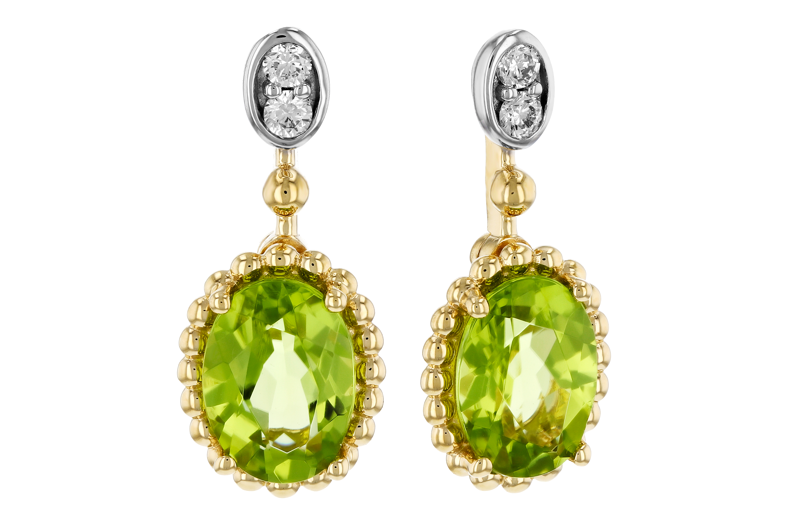 H283-89797: EARR 1.36 TW PERIDOT 1.42 TGW (7x5MM OV)