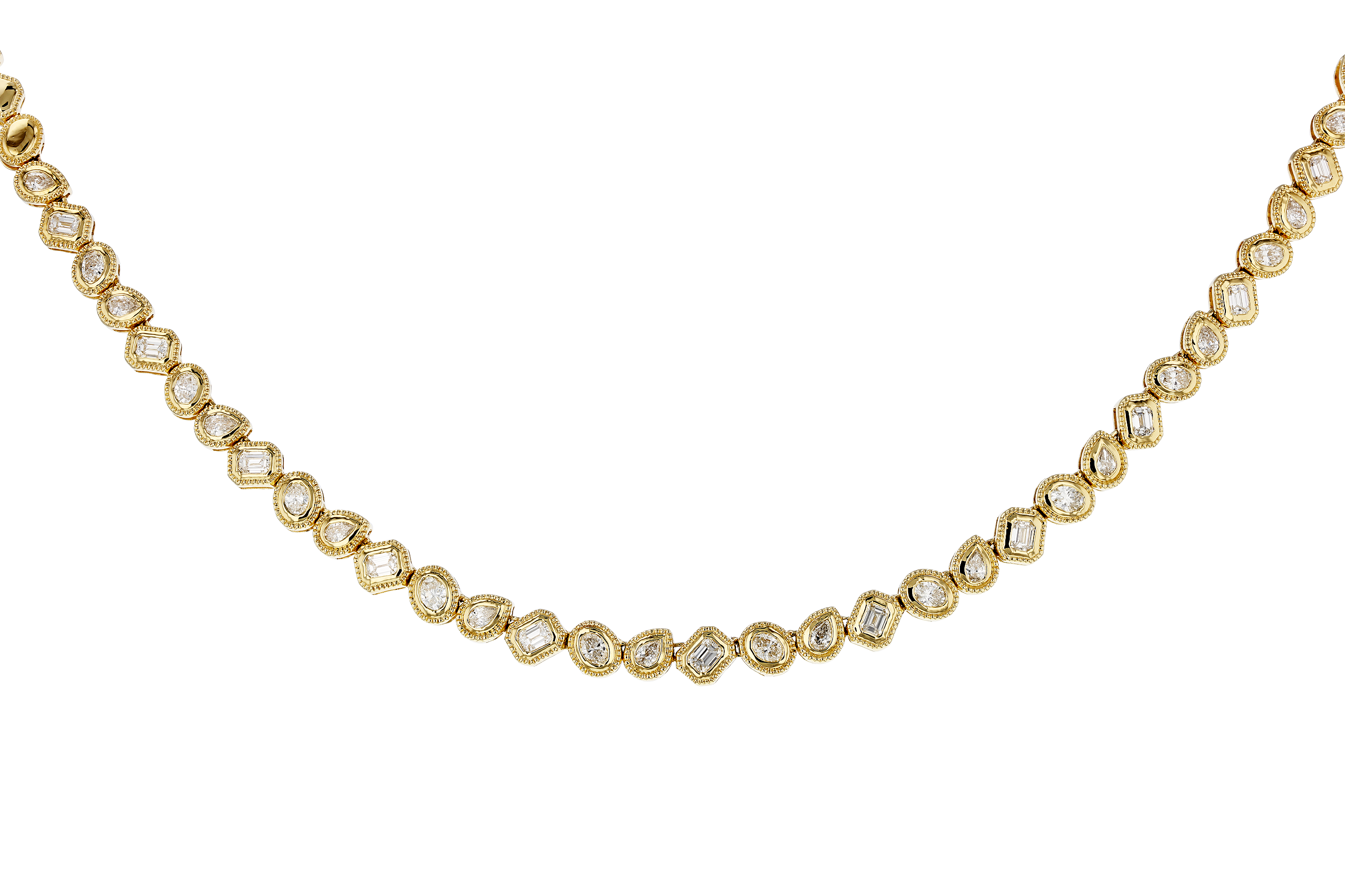 H283-89806: NECKLACE 2.25 TW FANCY CUT DIAS (17.25")