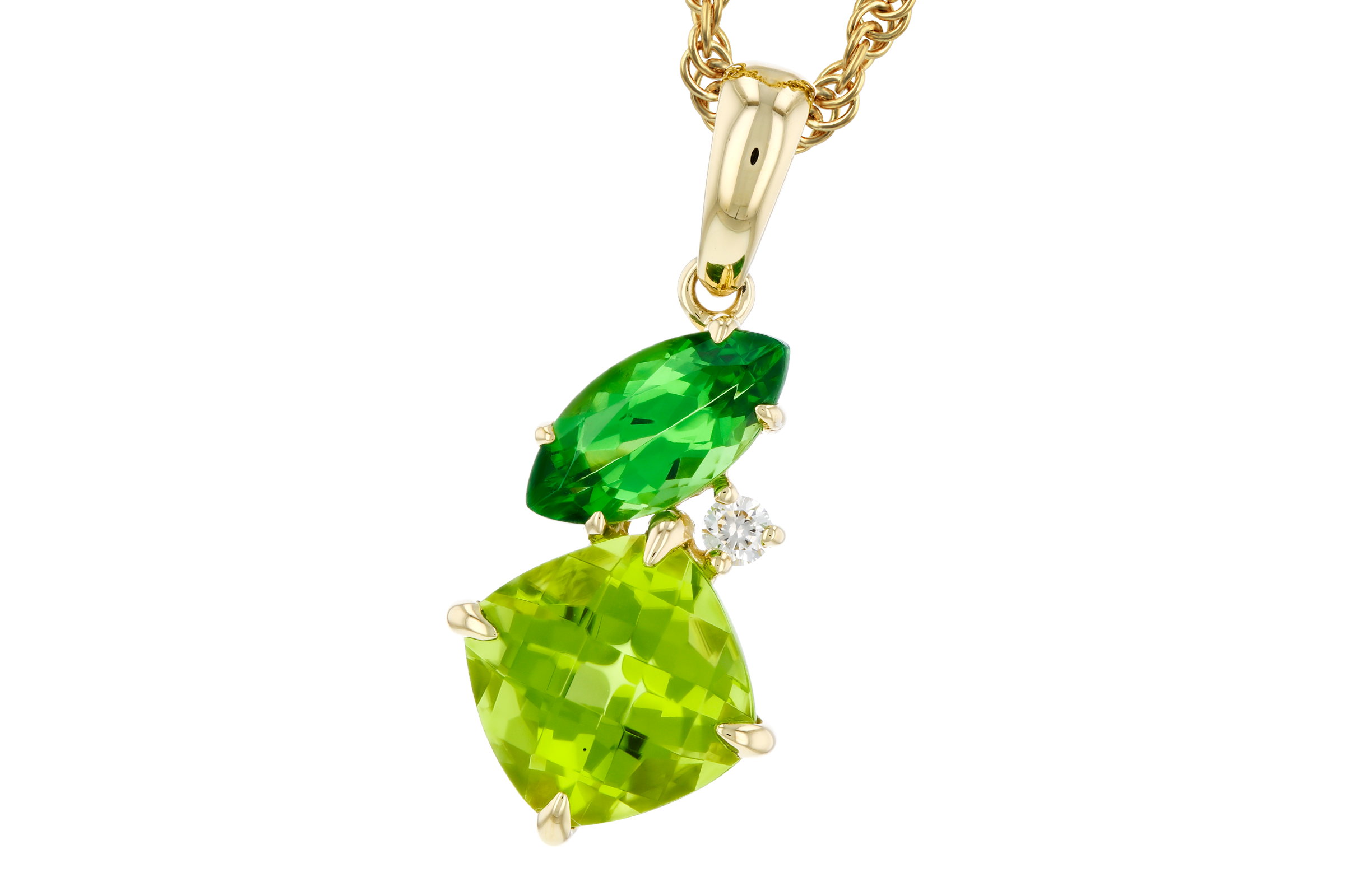 H284-76115: NECKLACE 1.97 TW SEMI-PREC (PER,TSAV) 2.00 TGW