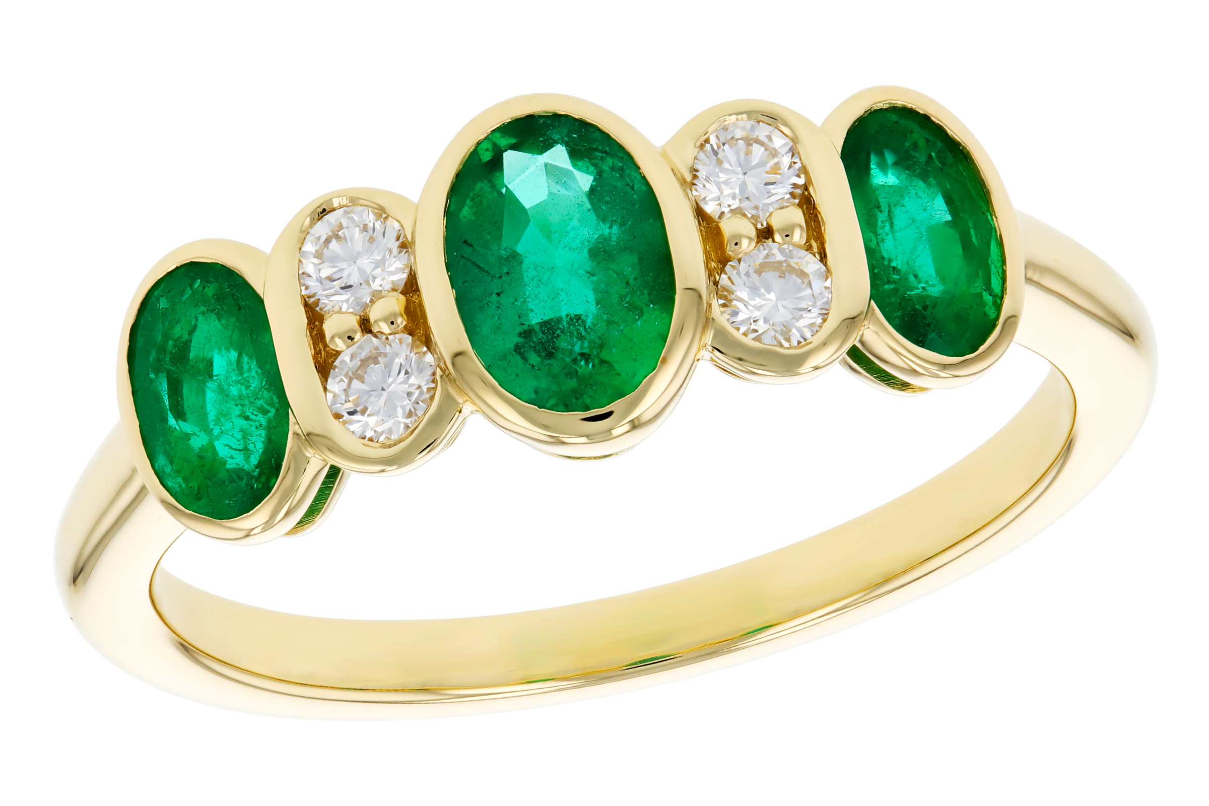 H284-76124: LDS RG .90 TW EMERALD 1.05 TGW