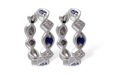 K010-18824: EARRINGS .20 SAPP .25 TGW