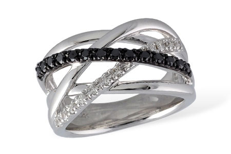 K194-78824: LDS WED RG .25 BLK DIAS .41 TW