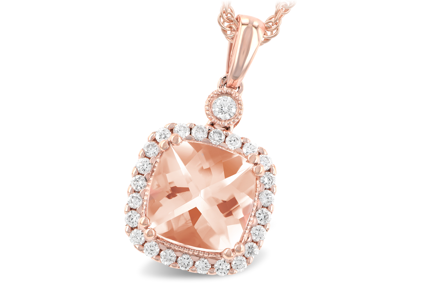 K195-66142: NECK 1.09 MORGANITE 1.26 TGW (7MM MORG)