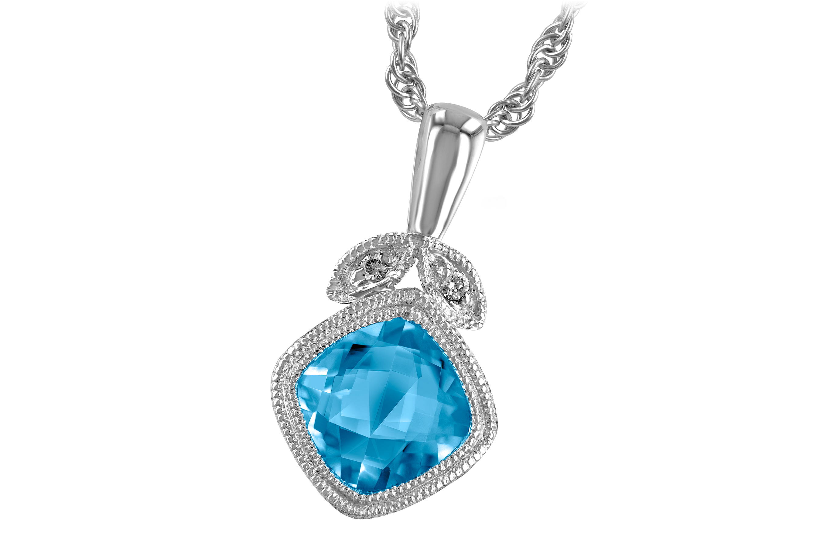 K195-70679: NECK 1.05 BLUE TOPAZ 1.06 TGW